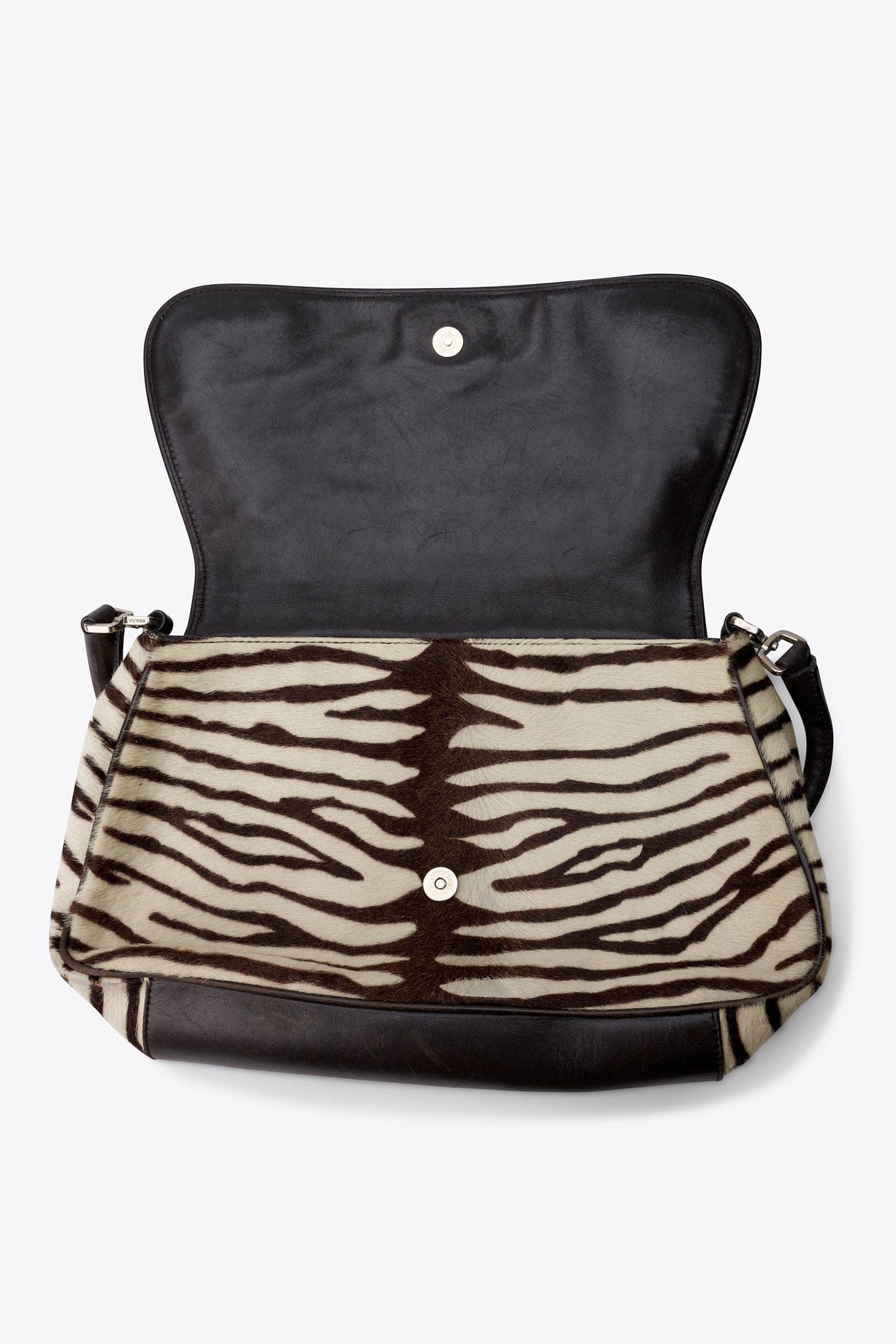 Vintage Prada Zebra Printed Calf Hair Shoulder Bag