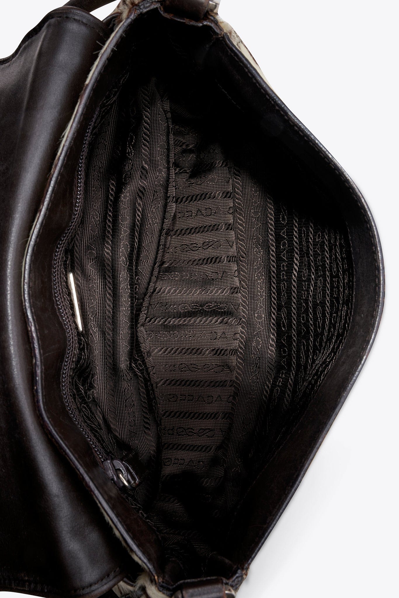 Vintage Prada Zebra Printed Calf Hair Shoulder Bag