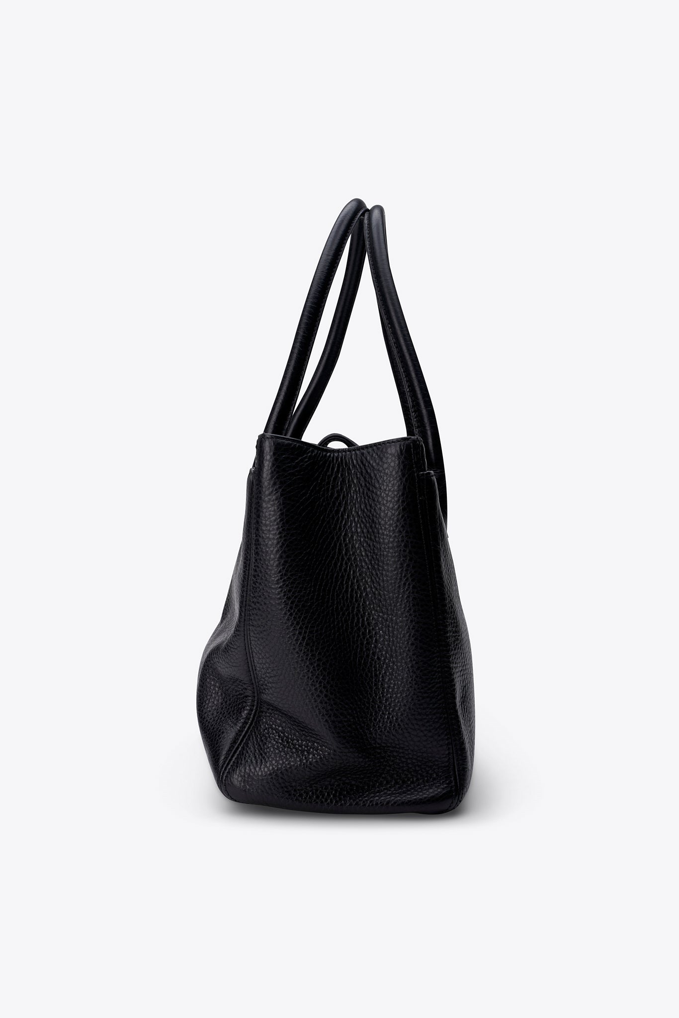 Vintage Chanel Executive Caviar Leather Tote Bag