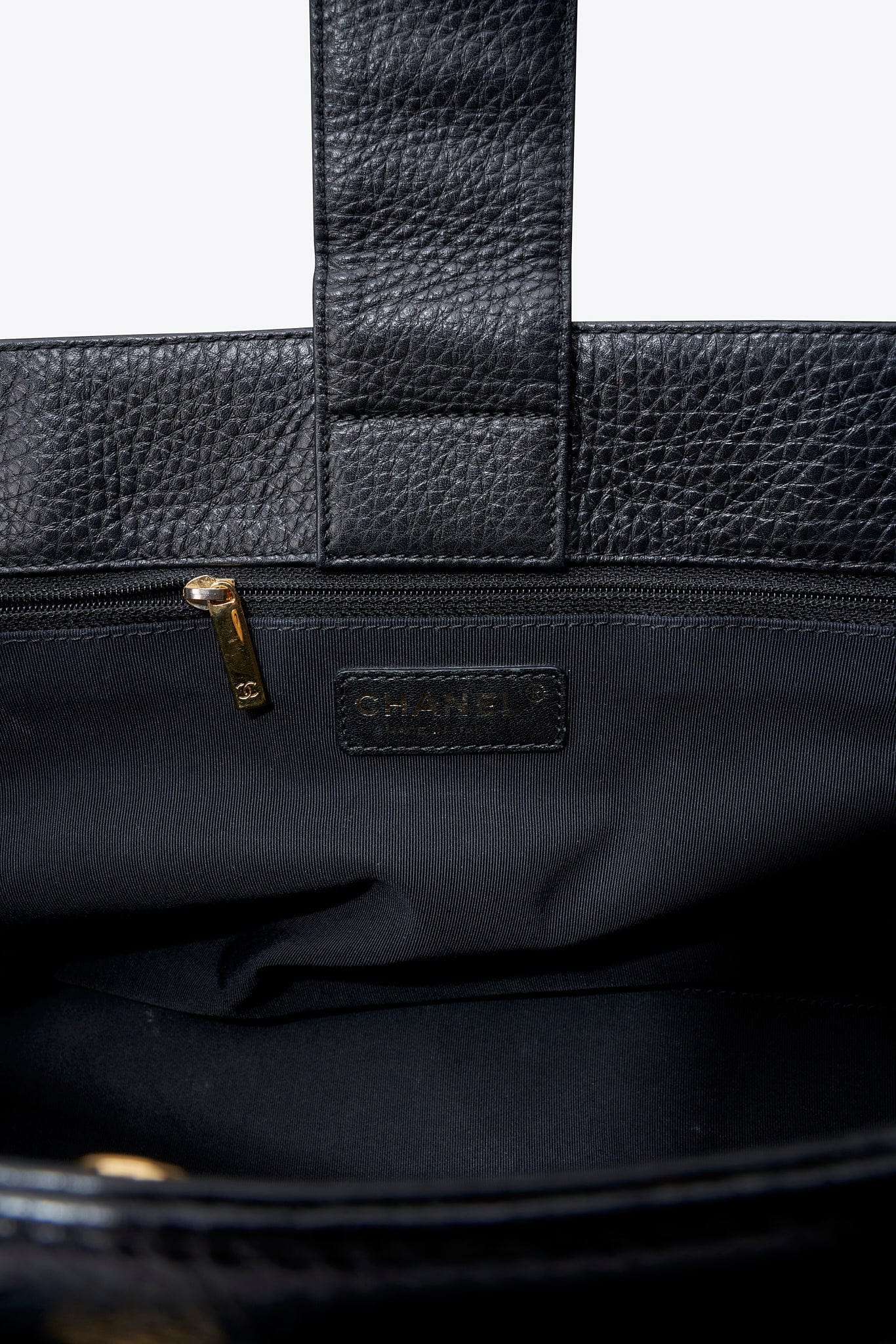 Vintage Chanel Executive Caviar Leather Tote Bag