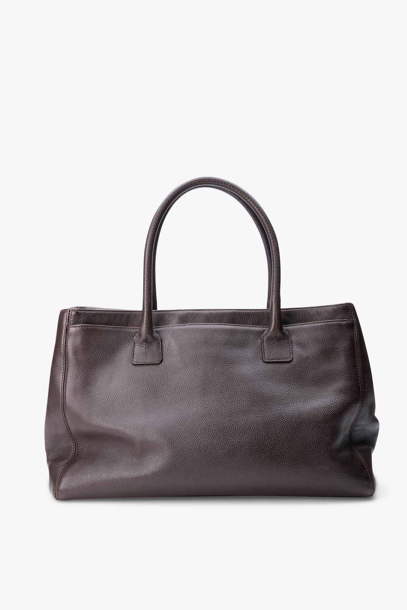 Chanel Executive Leather Tote In Brown Caviar Leather