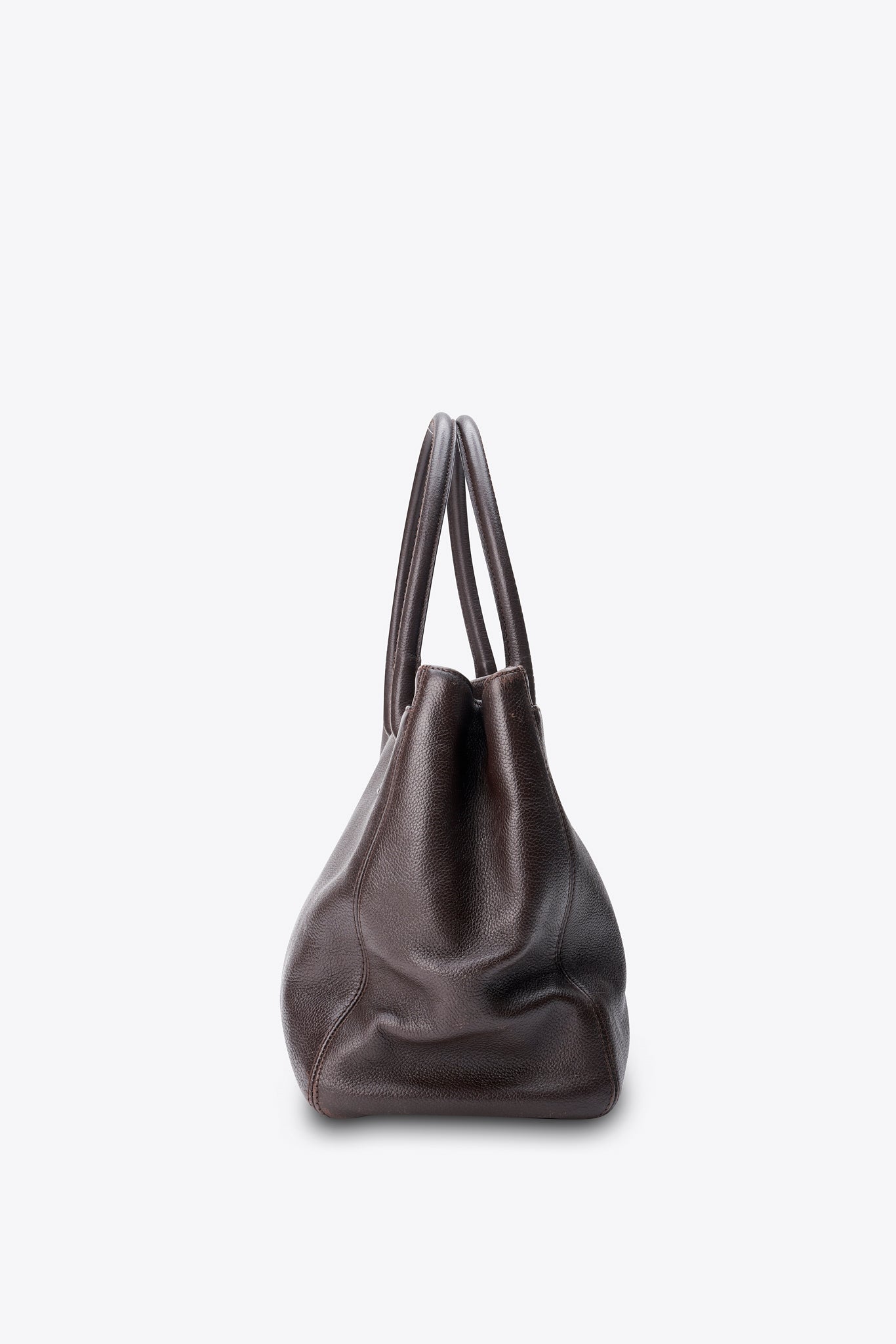 Chanel Executive Leather Tote In Brown Caviar Leather