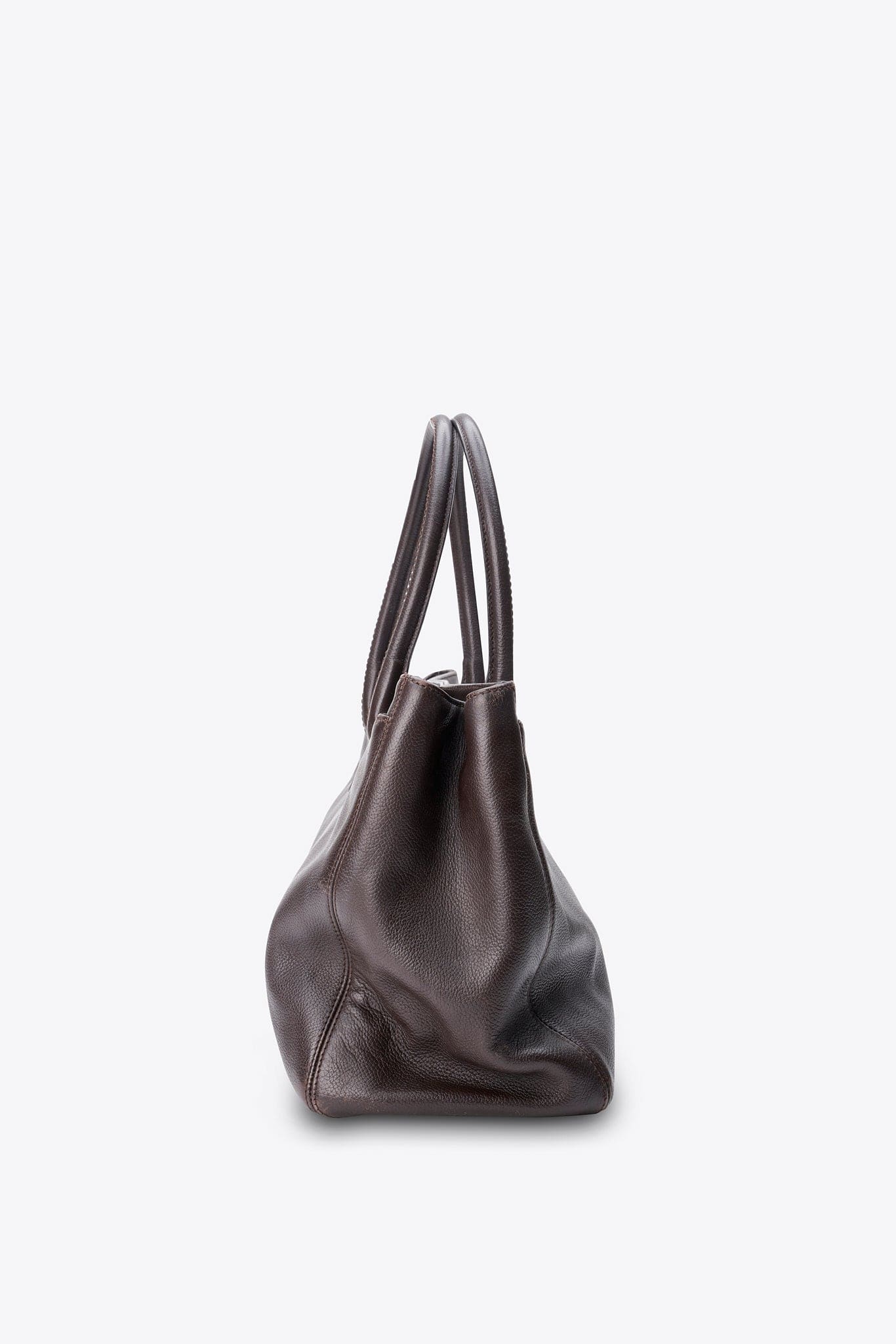 Chanel Executive Leather Tote In Brown Caviar Leather