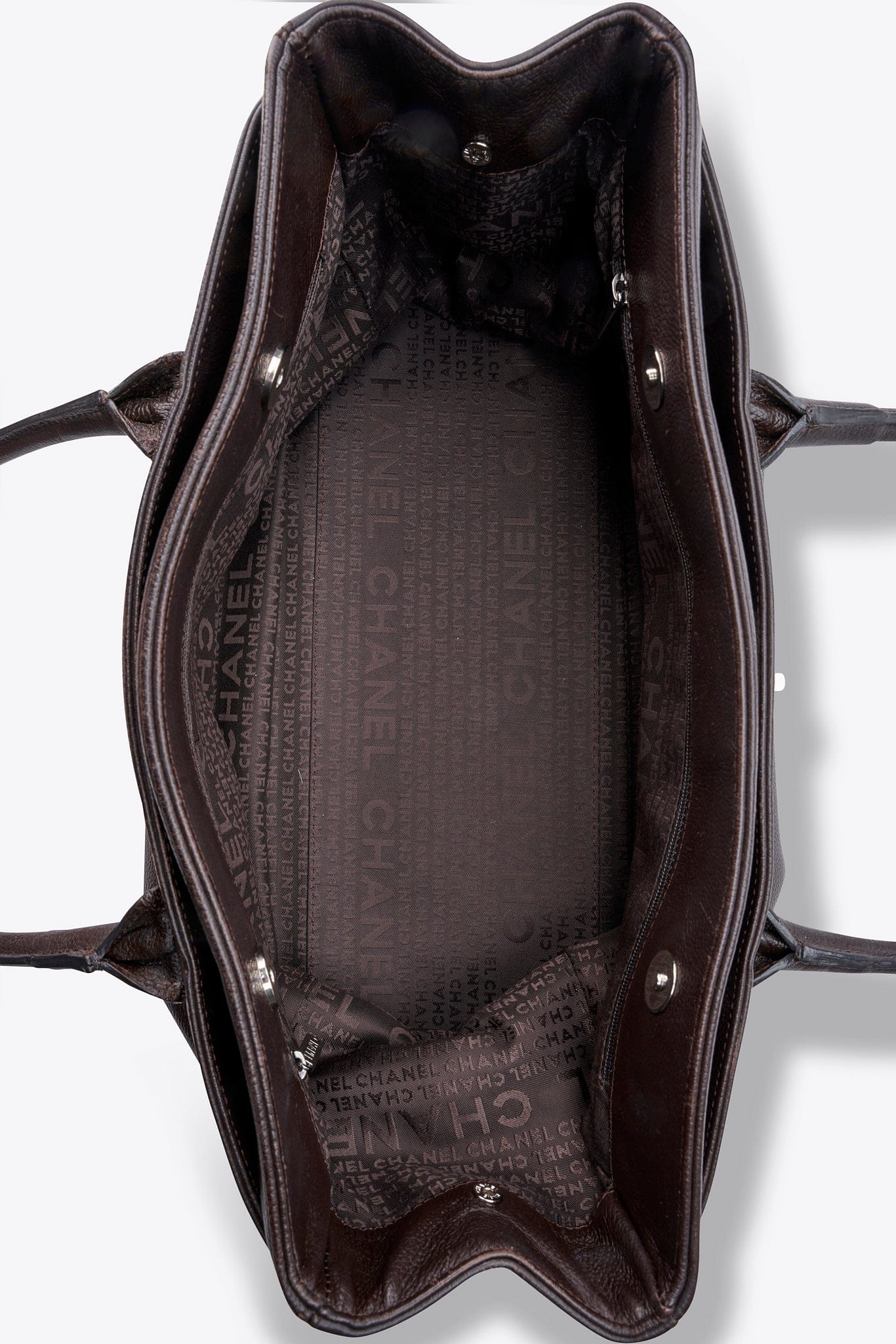 Chanel Executive Leather Tote In Brown Caviar Leather