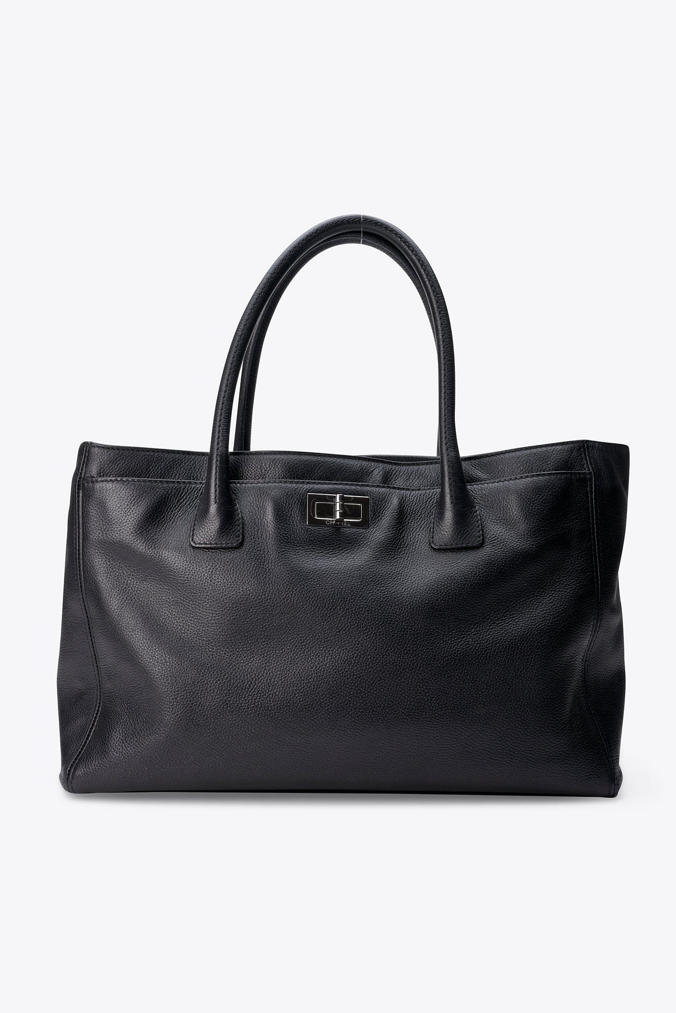 Vintage Chanel Executive Caviar Leather Tote Bag