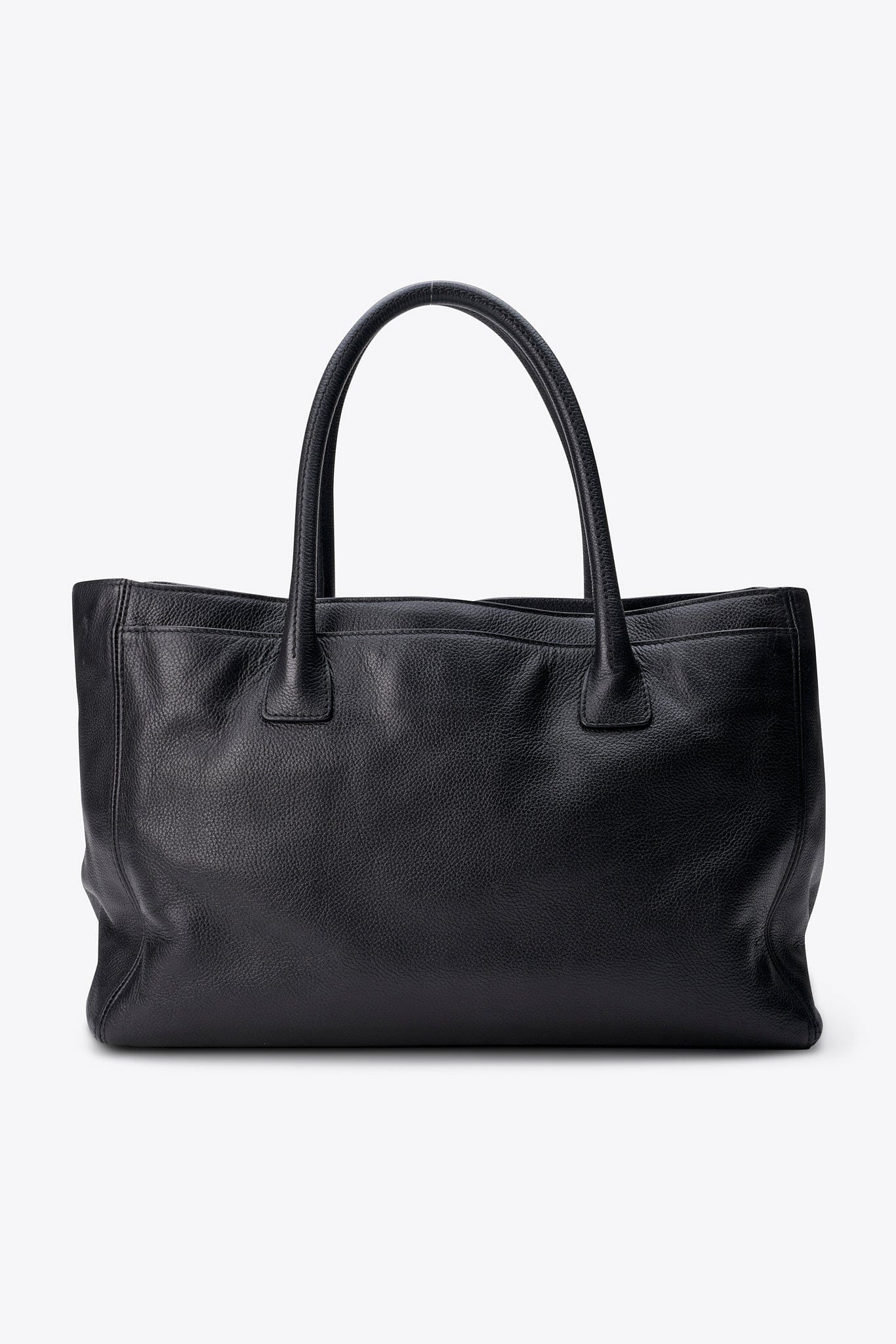 Vintage Chanel Executive Caviar Leather Tote Bag