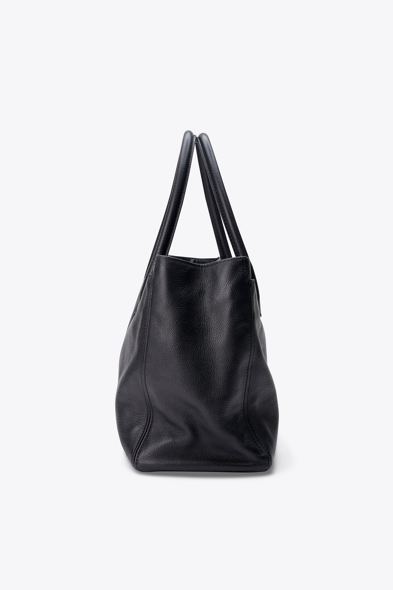 Vintage Chanel Executive Caviar Leather Tote Bag