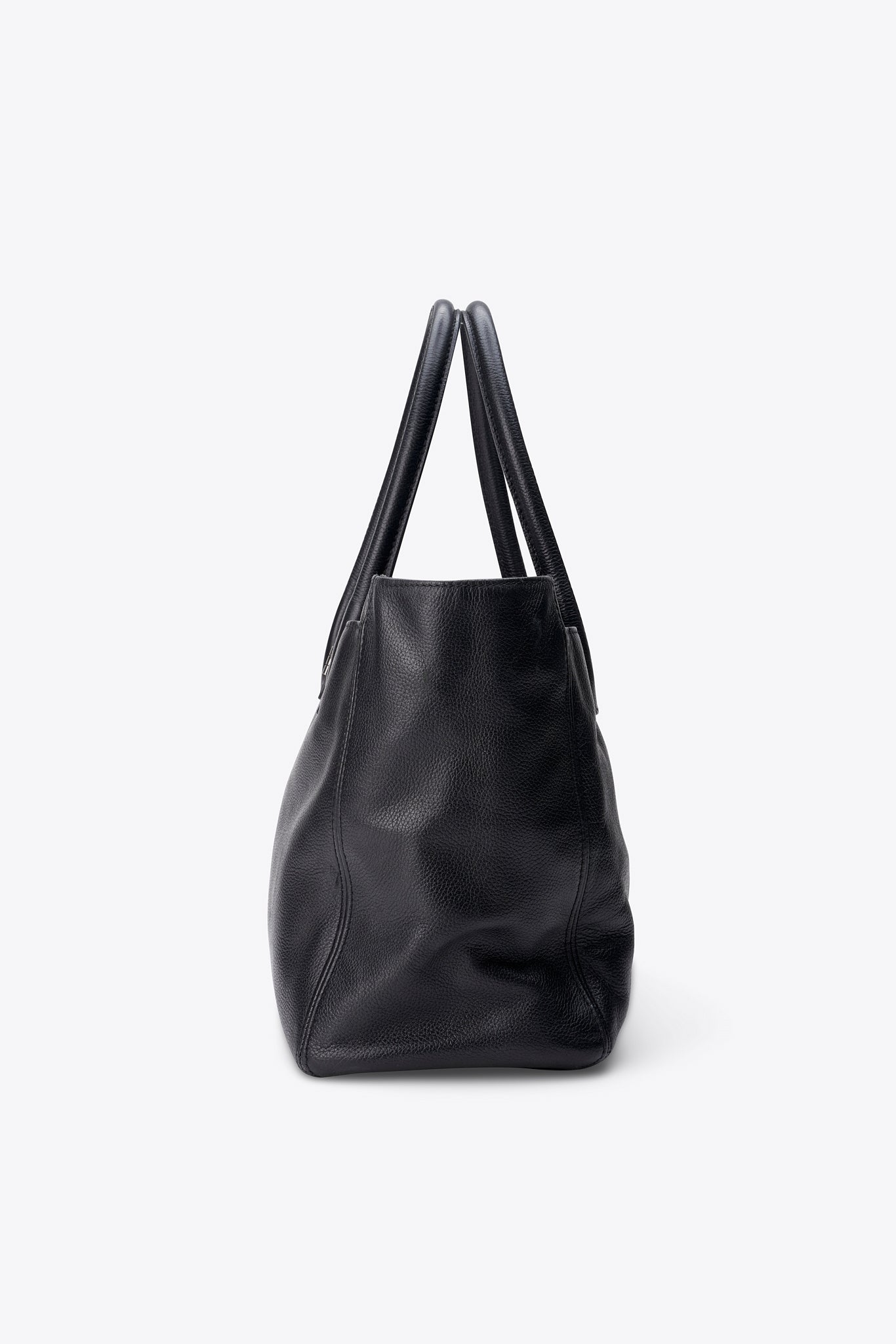 Vintage Chanel Executive Caviar Leather Tote Bag