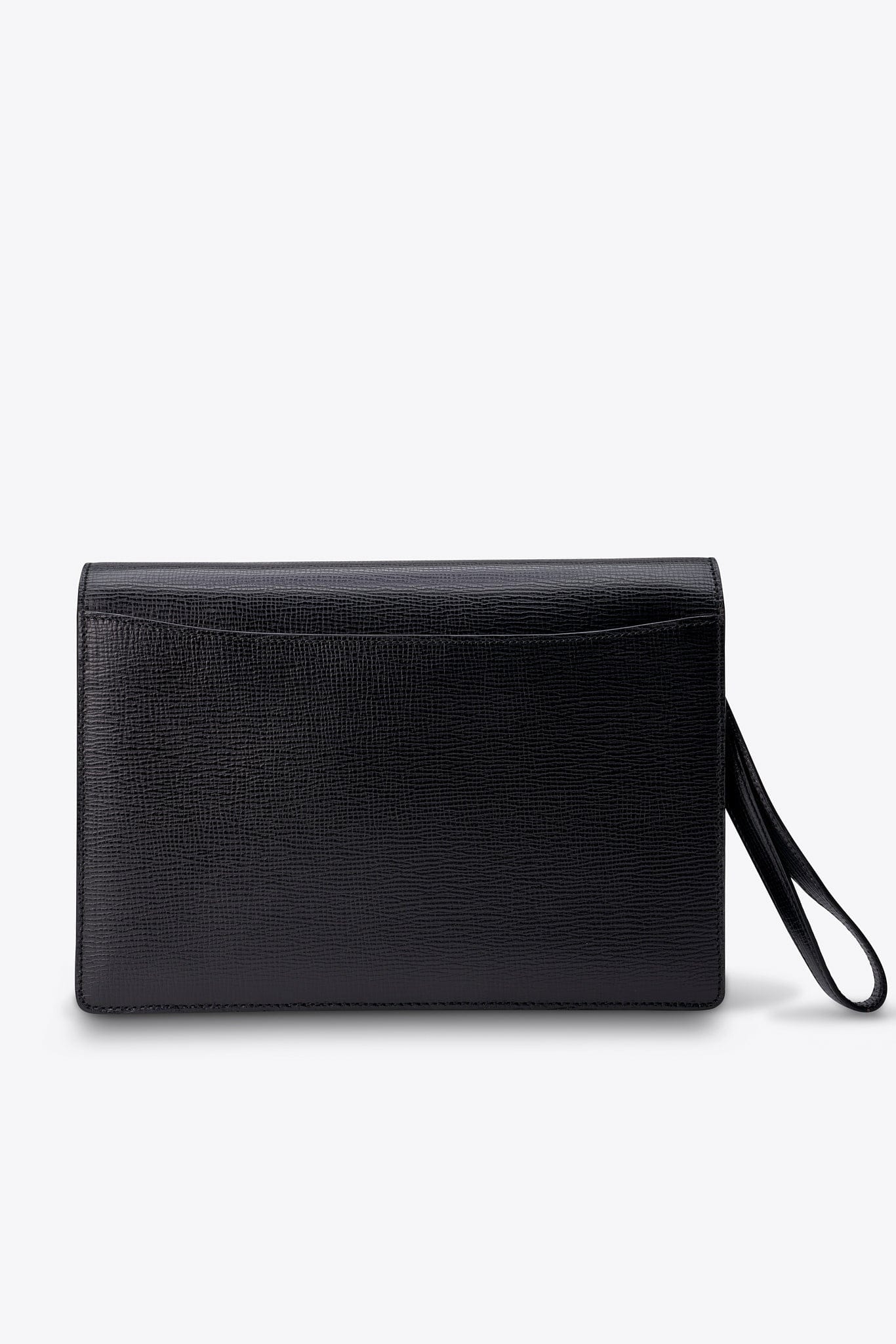 Loewe Vintage Black Leather Clutch Bag With Original Box