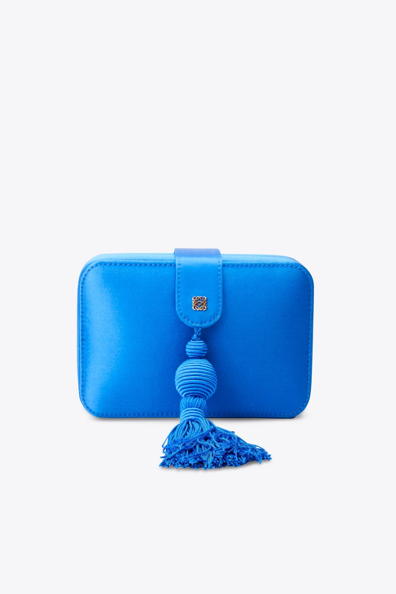 Loewe Vintage Blue Silk Tassel Evening Bag
