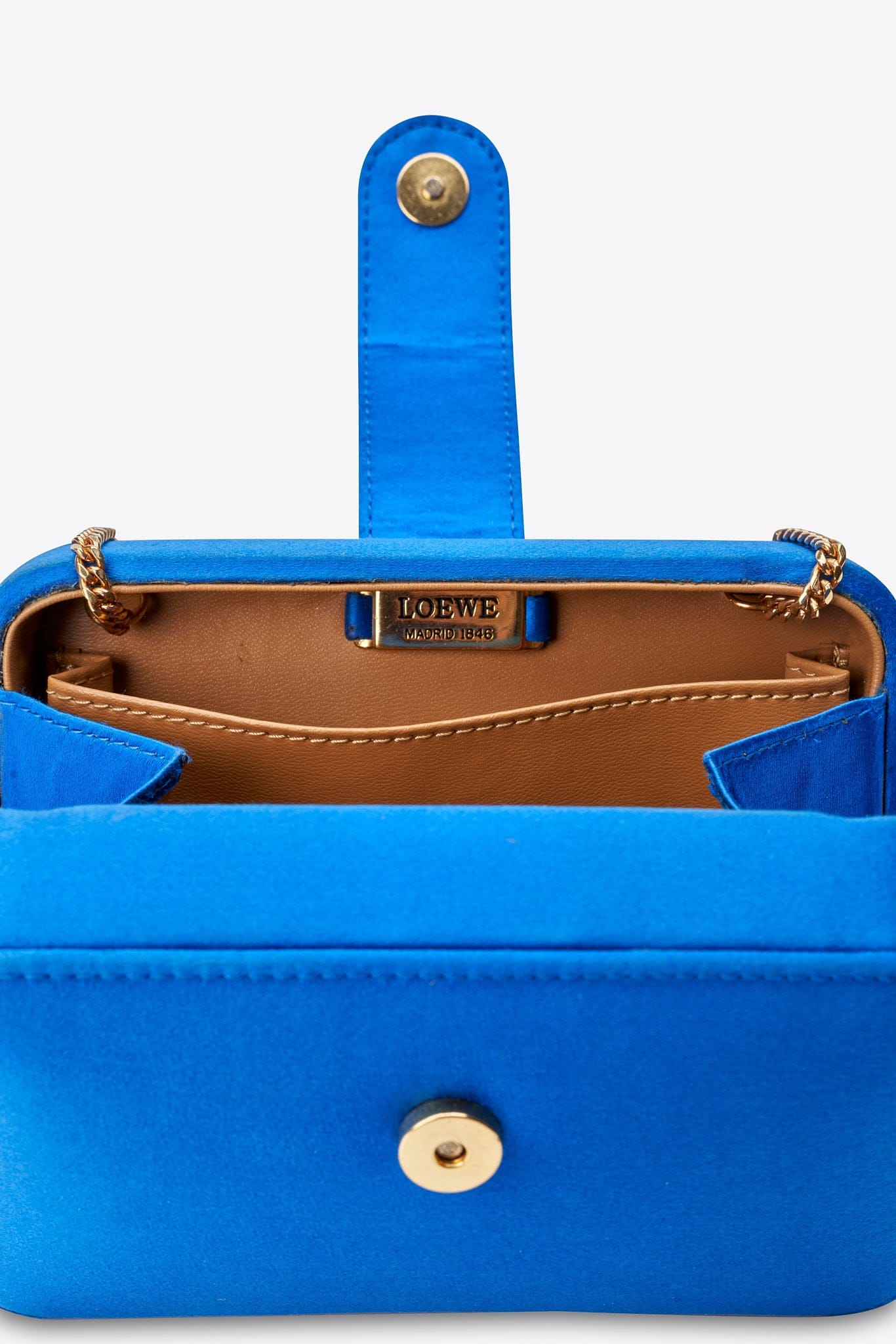 Loewe Vintage Blue Silk Tassel Evening Bag