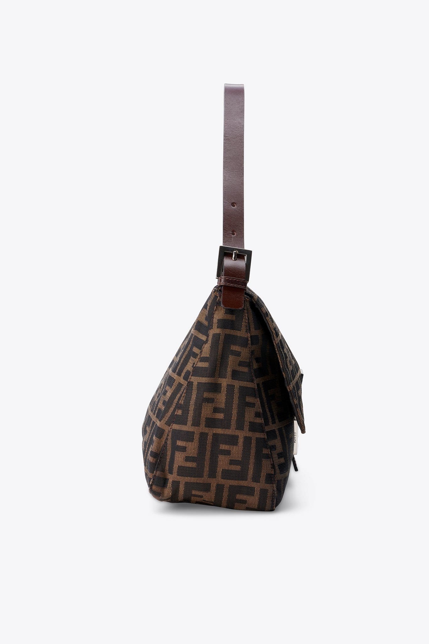 Vintage Fendi Mamma Baguette Zucca Canvas Shoulder Bag