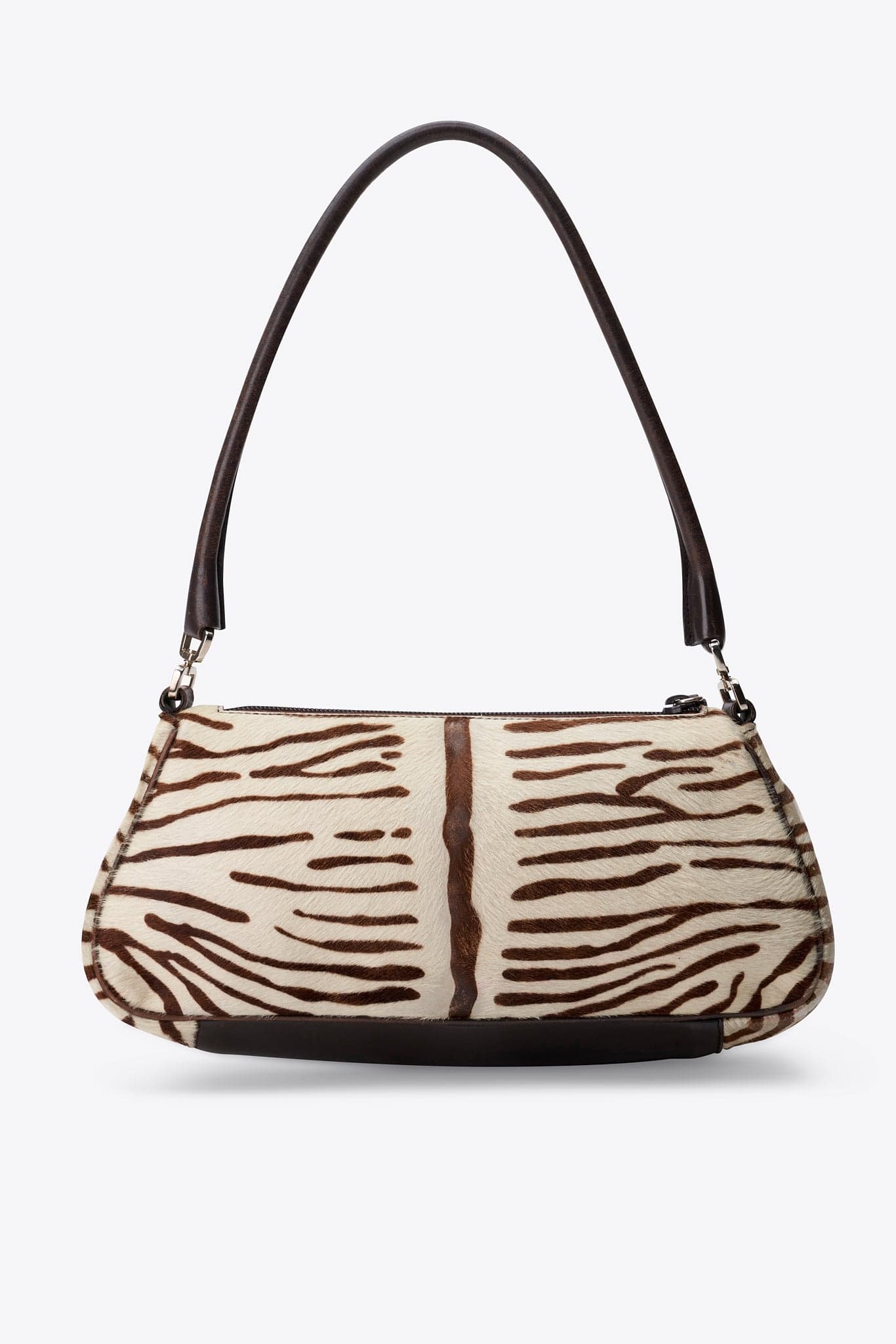Vintage Prada Zebra Printed Calf Hair Shoulder Bag