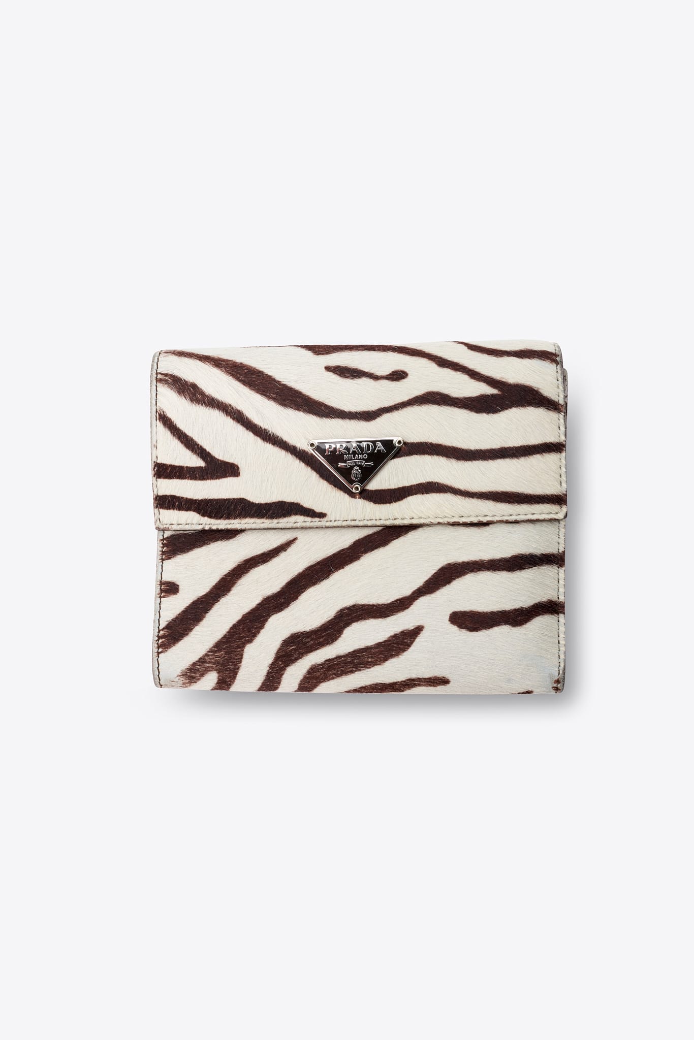 Vintage Prada Zebra Print Calf Hair Wallet
