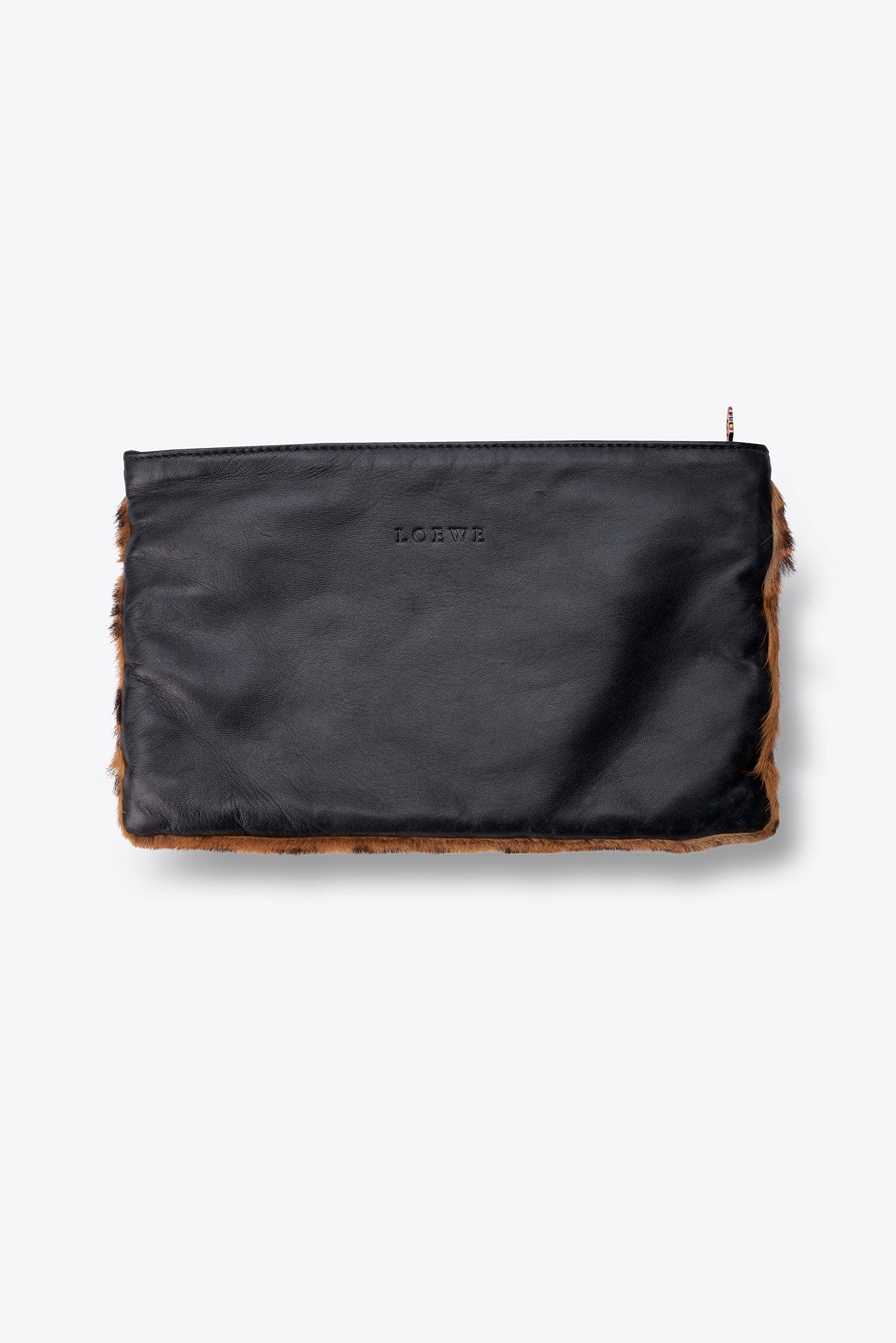 Vintage Loewe Leopard Print Calf Hair Pouch