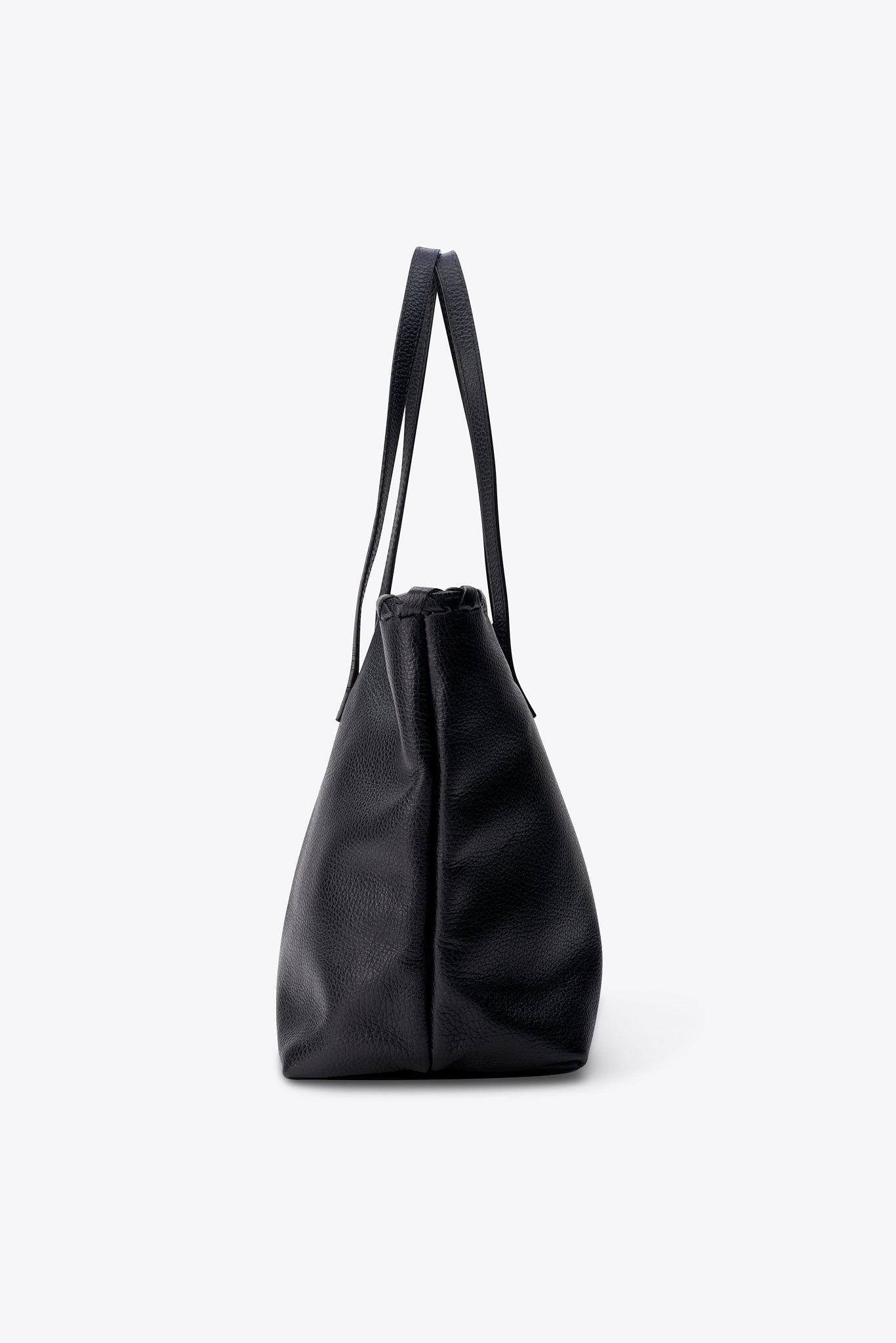 Vintage Gucci Black Leather Tote Bag With Tassel