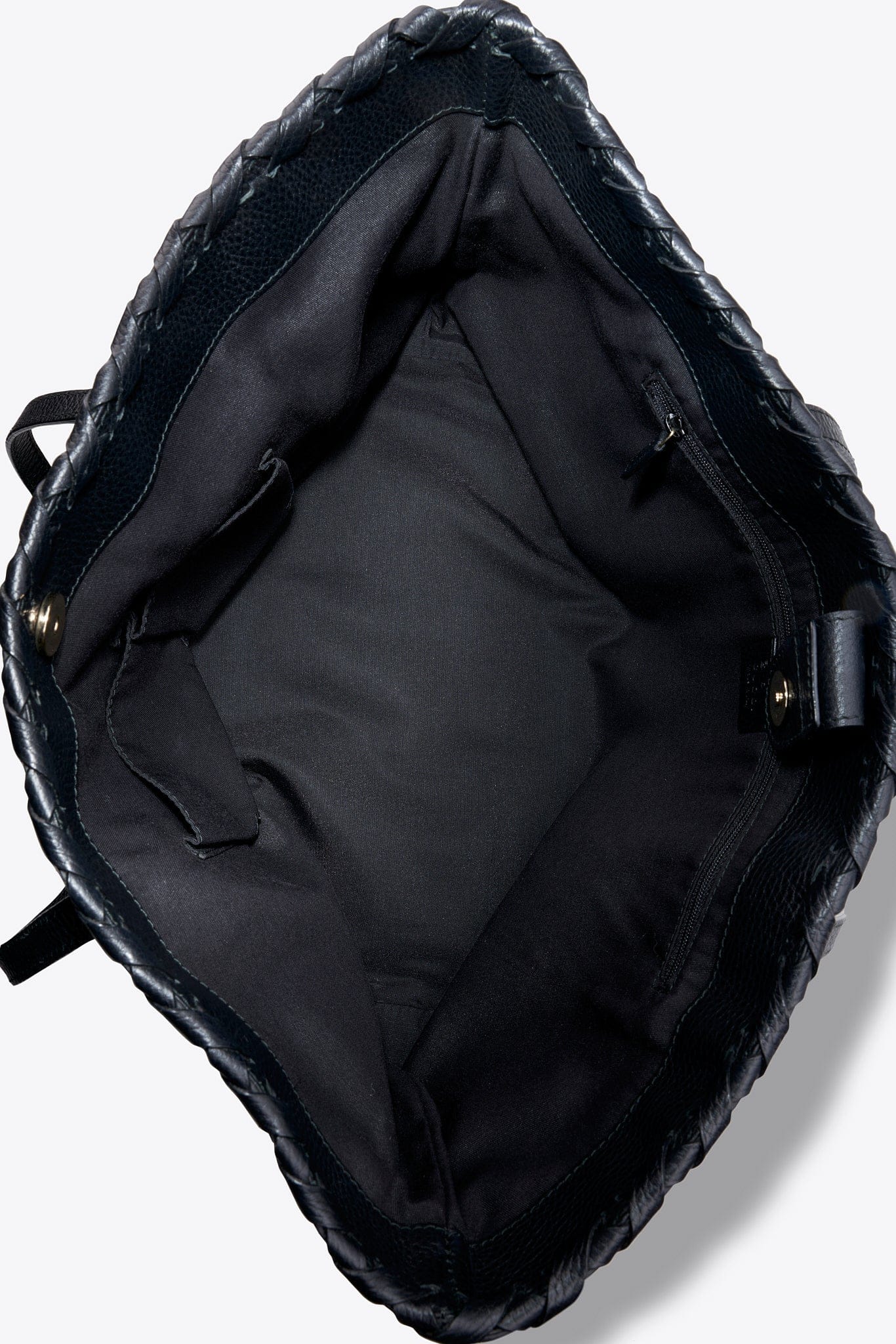 Vintage Gucci Black Leather Tote Bag With Tassel