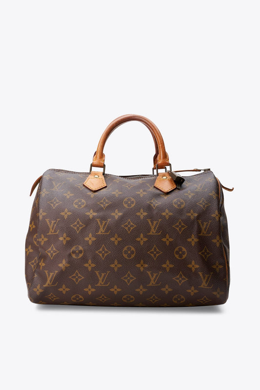 Louis Vuitton 30 Speedy Bag In Brown Monogram Coated Canvas