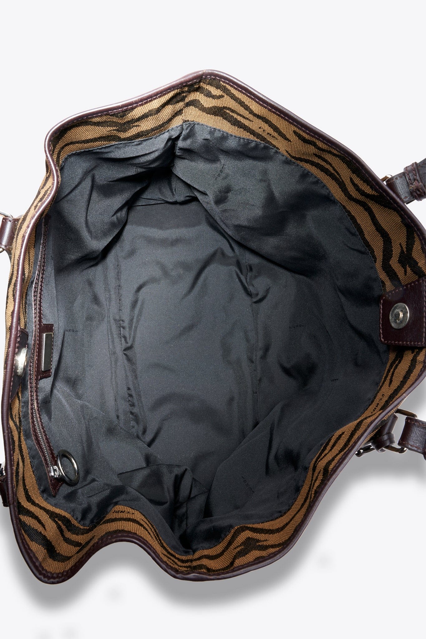 Vintage Fendi Tiger Print Canvas Tote Bag