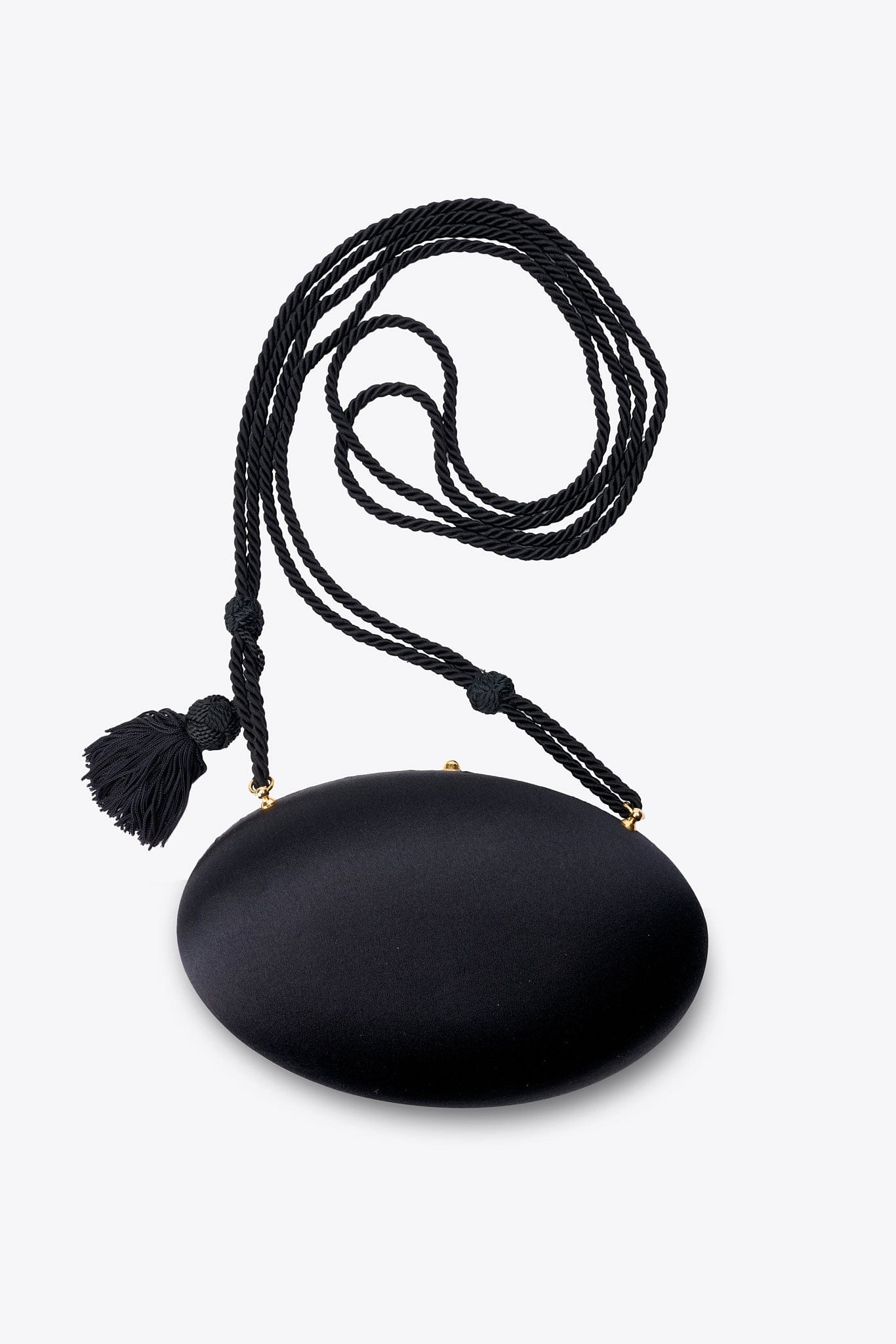 Vintage Prada Black Silk Tassel Evening Bag