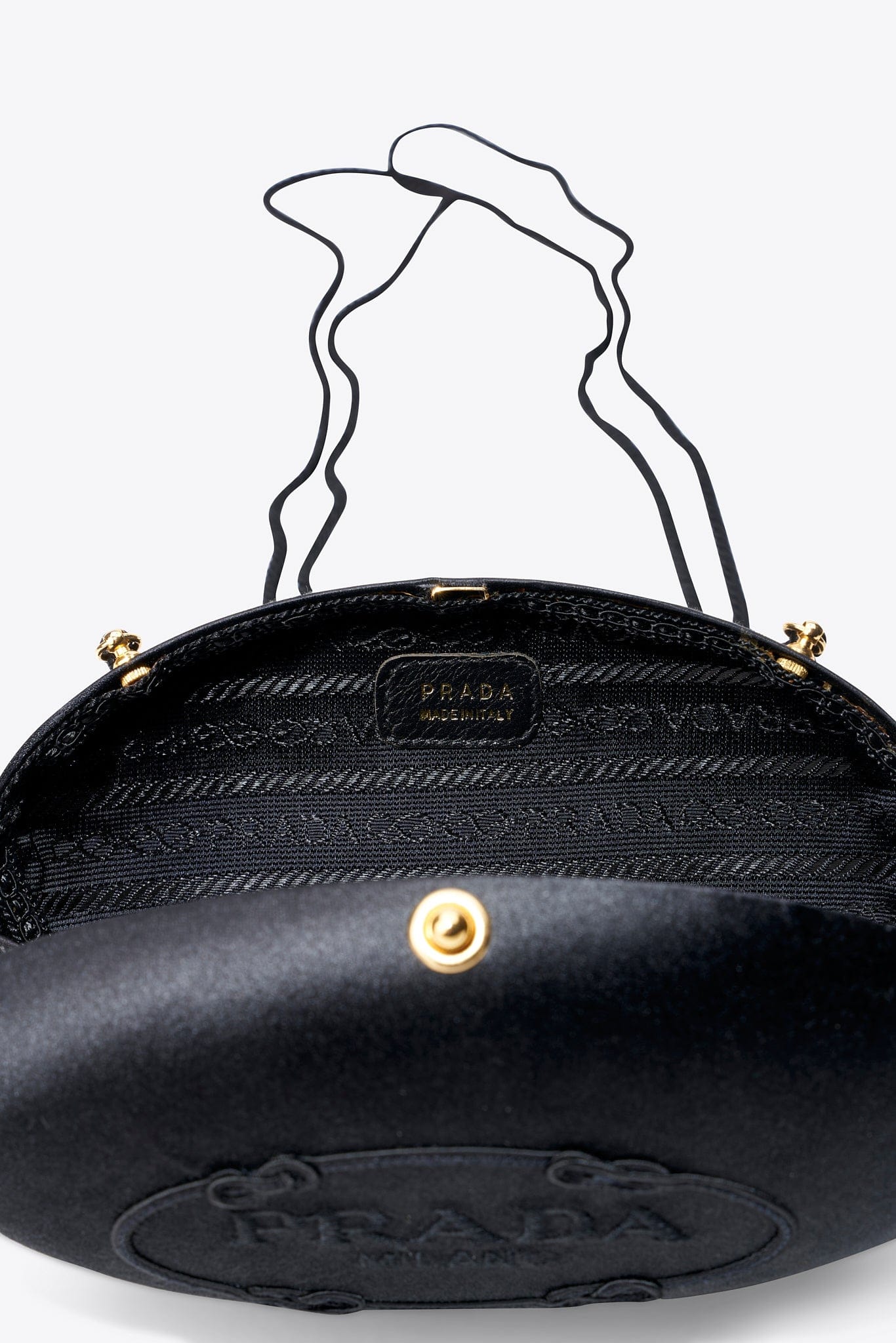 Vintage Prada Black Silk Tassel Evening Bag