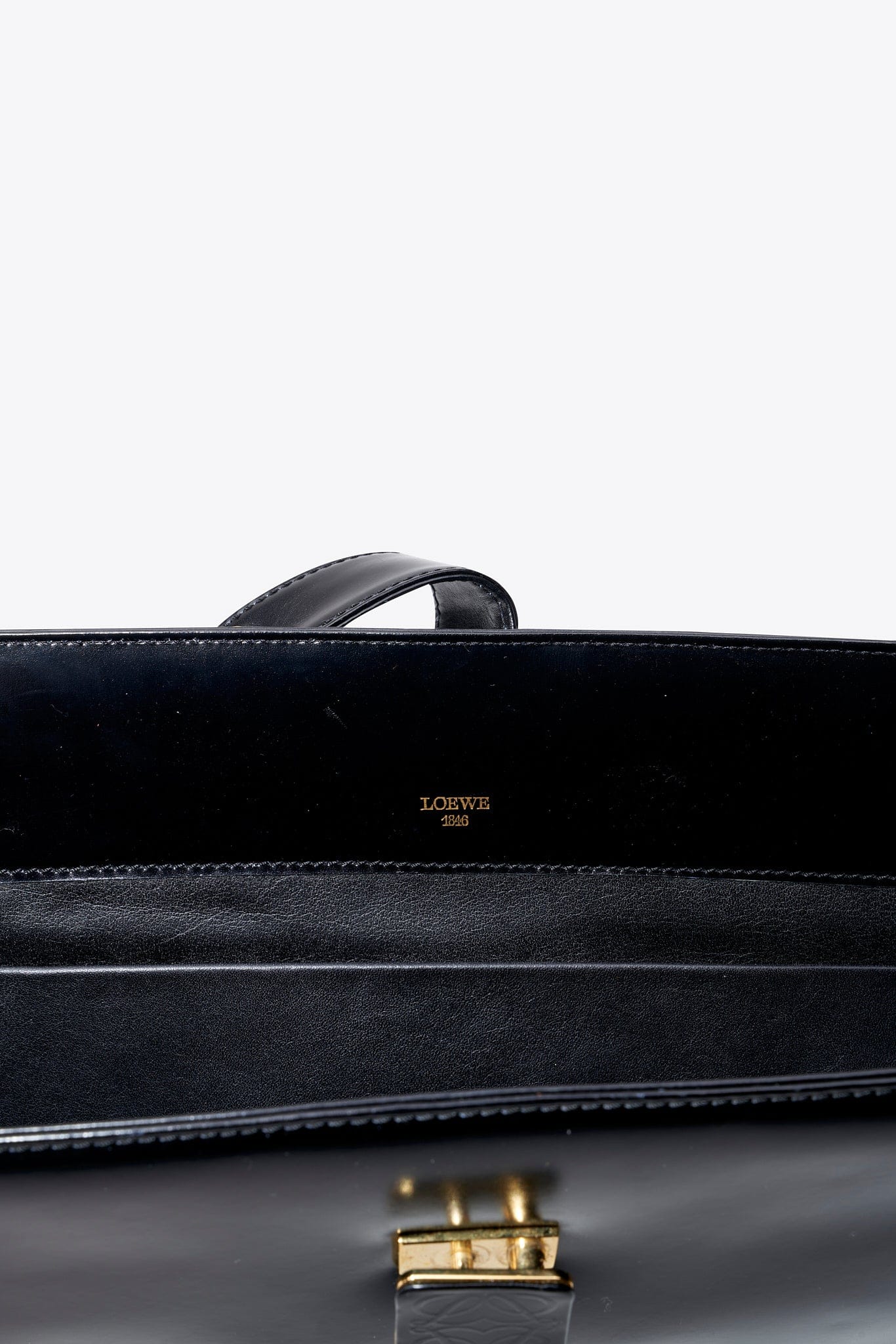 Loewe Vintage Black Leather Clutch Bag
