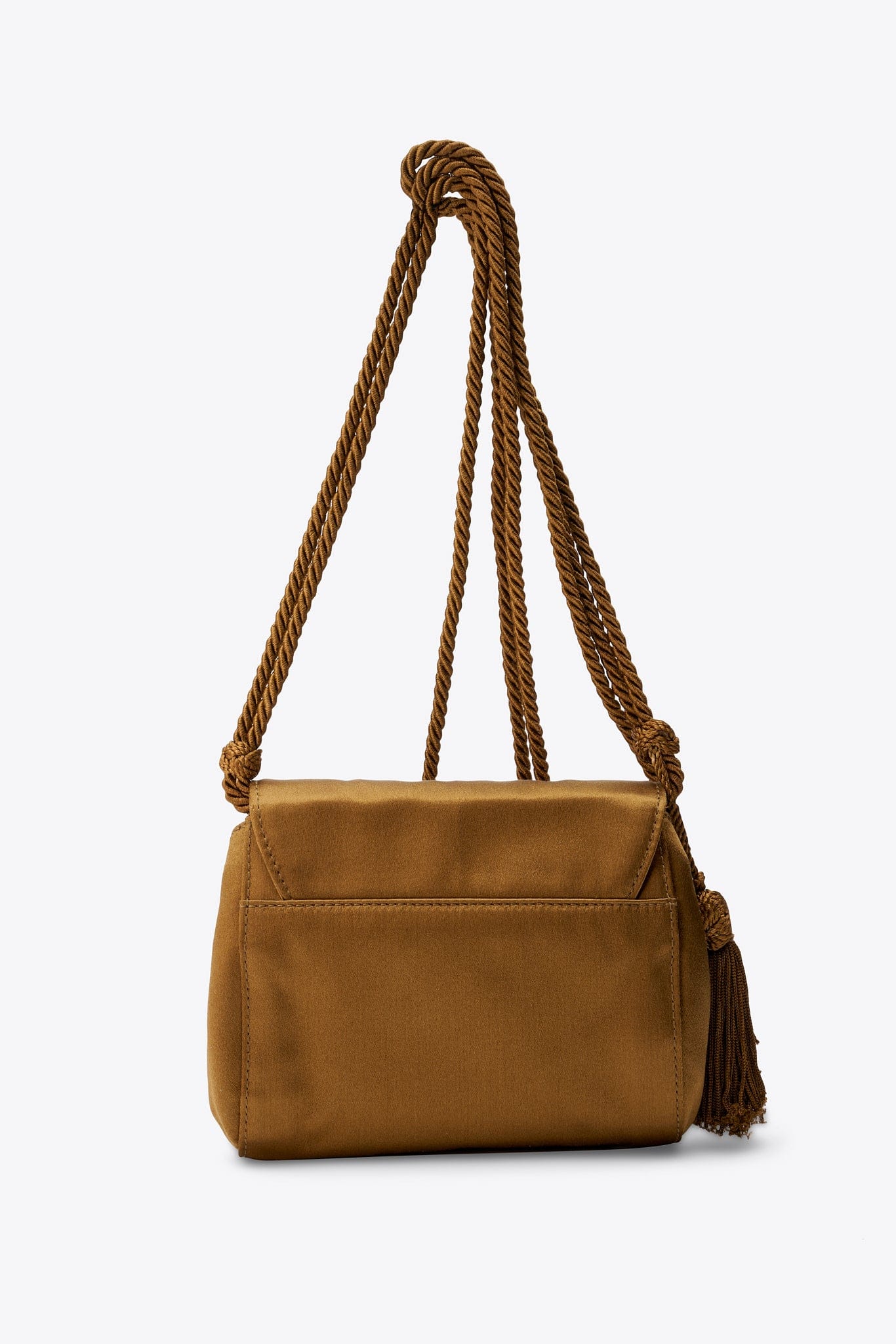 Vintage Prada Golden Ochre Silk Tassel Shoulder Bag