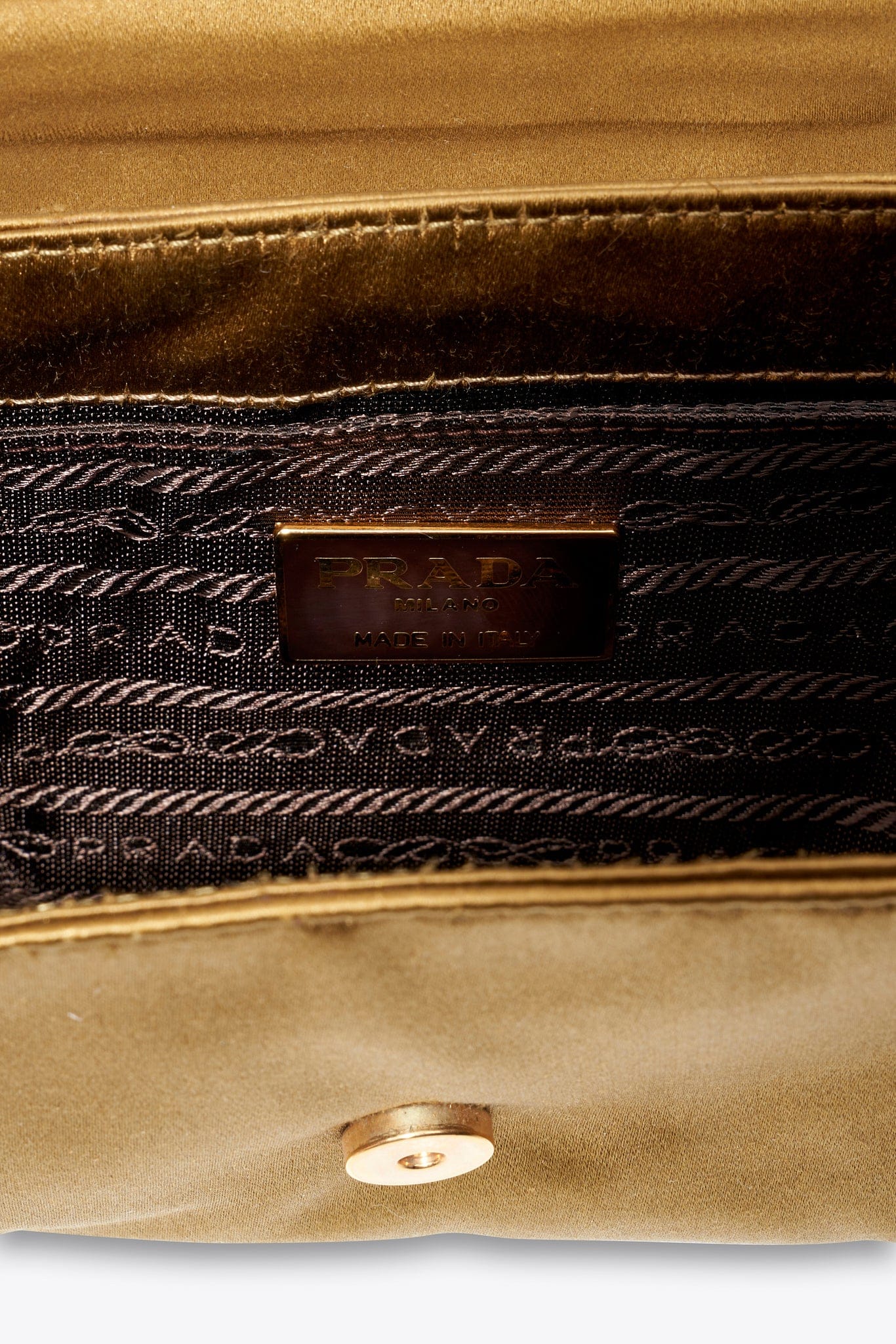 Vintage Prada Golden Ochre Silk Tassel Shoulder Bag