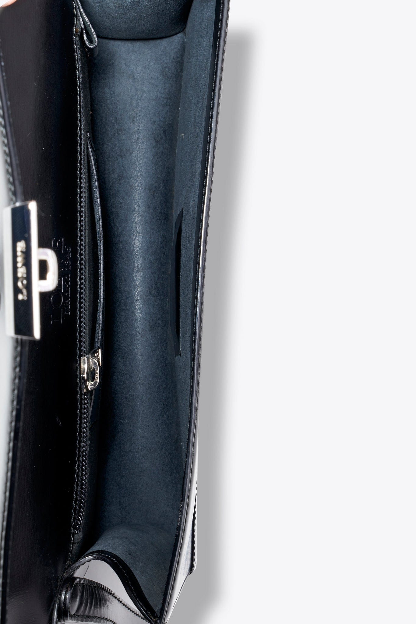 Loewe Vintage Black Leather Clutch Bag With Original Dust Bag