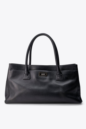 Vintage Chanel Executive Caviar Leather Tote Bag