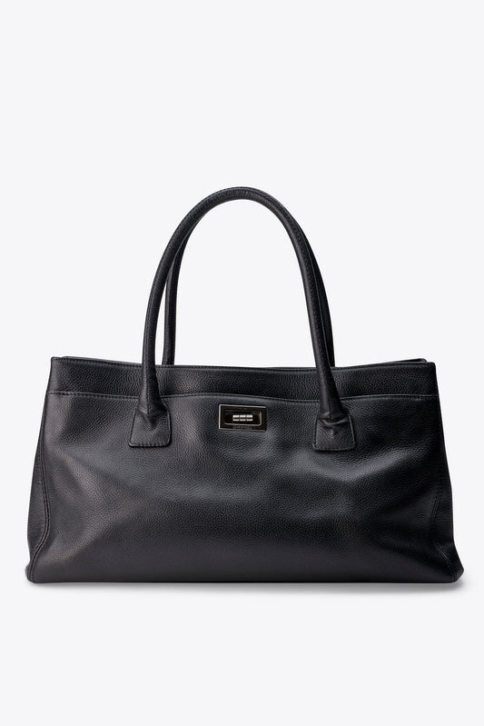 Bolso tote vintage de cuero Chanel Executive Caviar