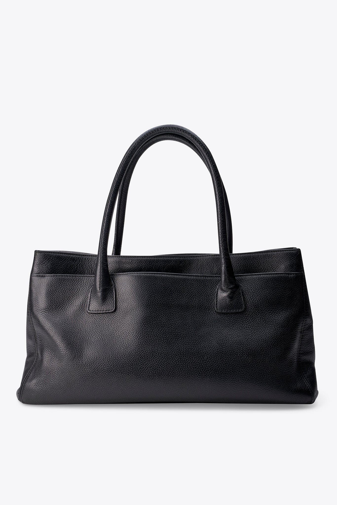 Vintage Chanel Executive Caviar Black Leather Tote Bag – The Hosta