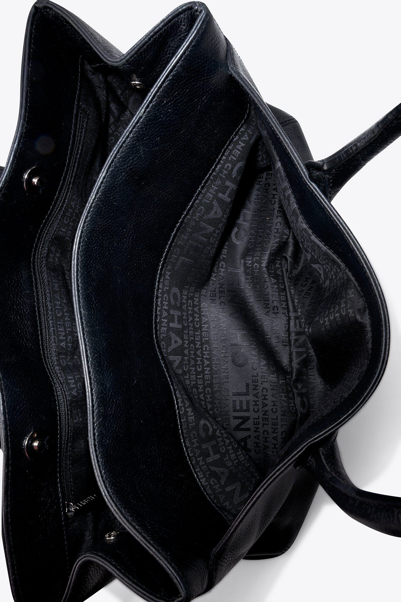 Bolso tote vintage de cuero Chanel Executive Caviar