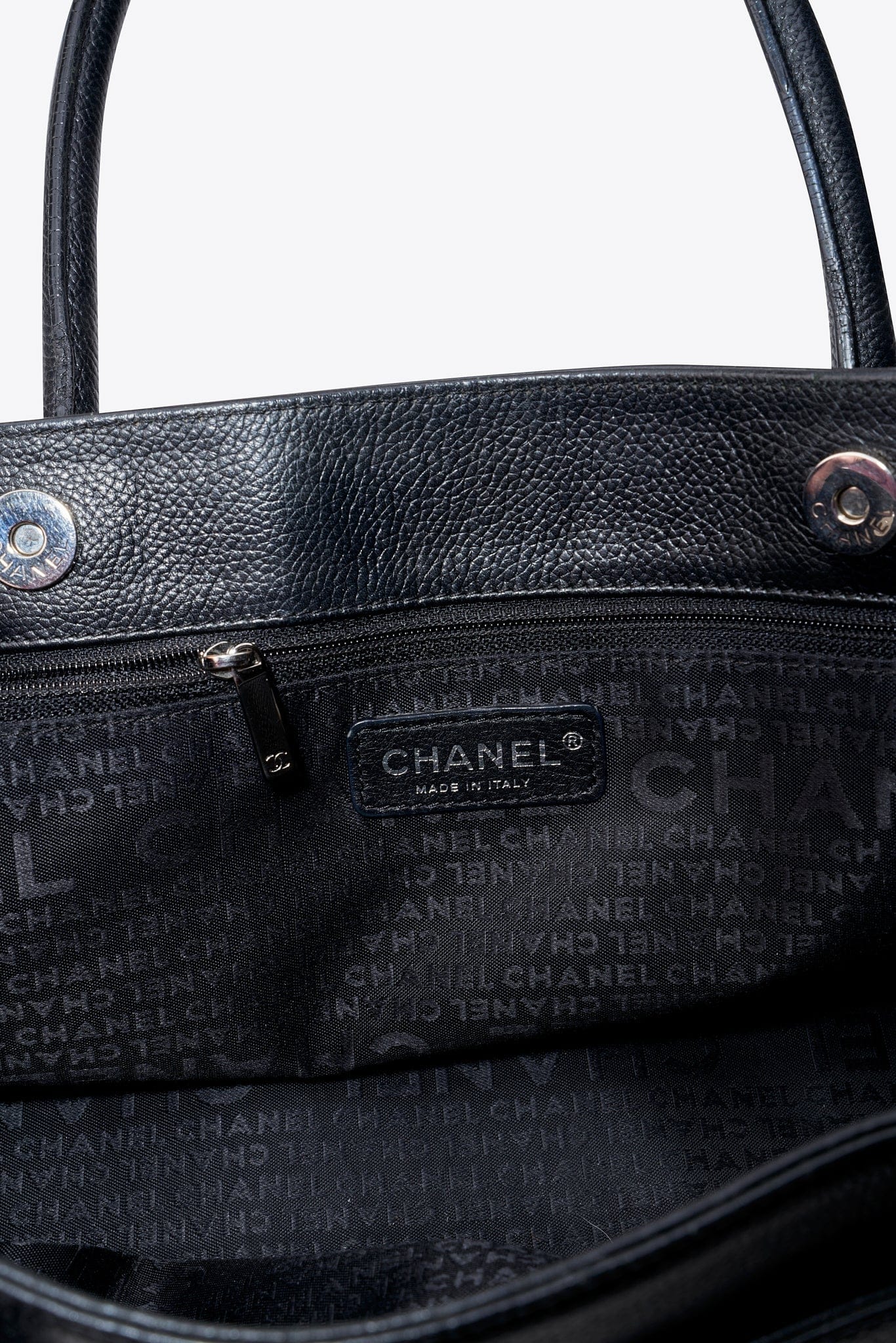 Bolso tote vintage de cuero Chanel Executive Caviar