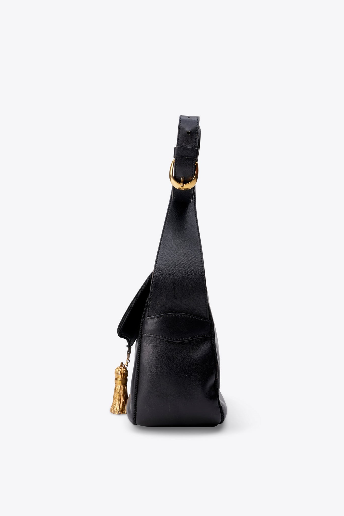 Vintage Christian Dior Leather Shoulder Bag