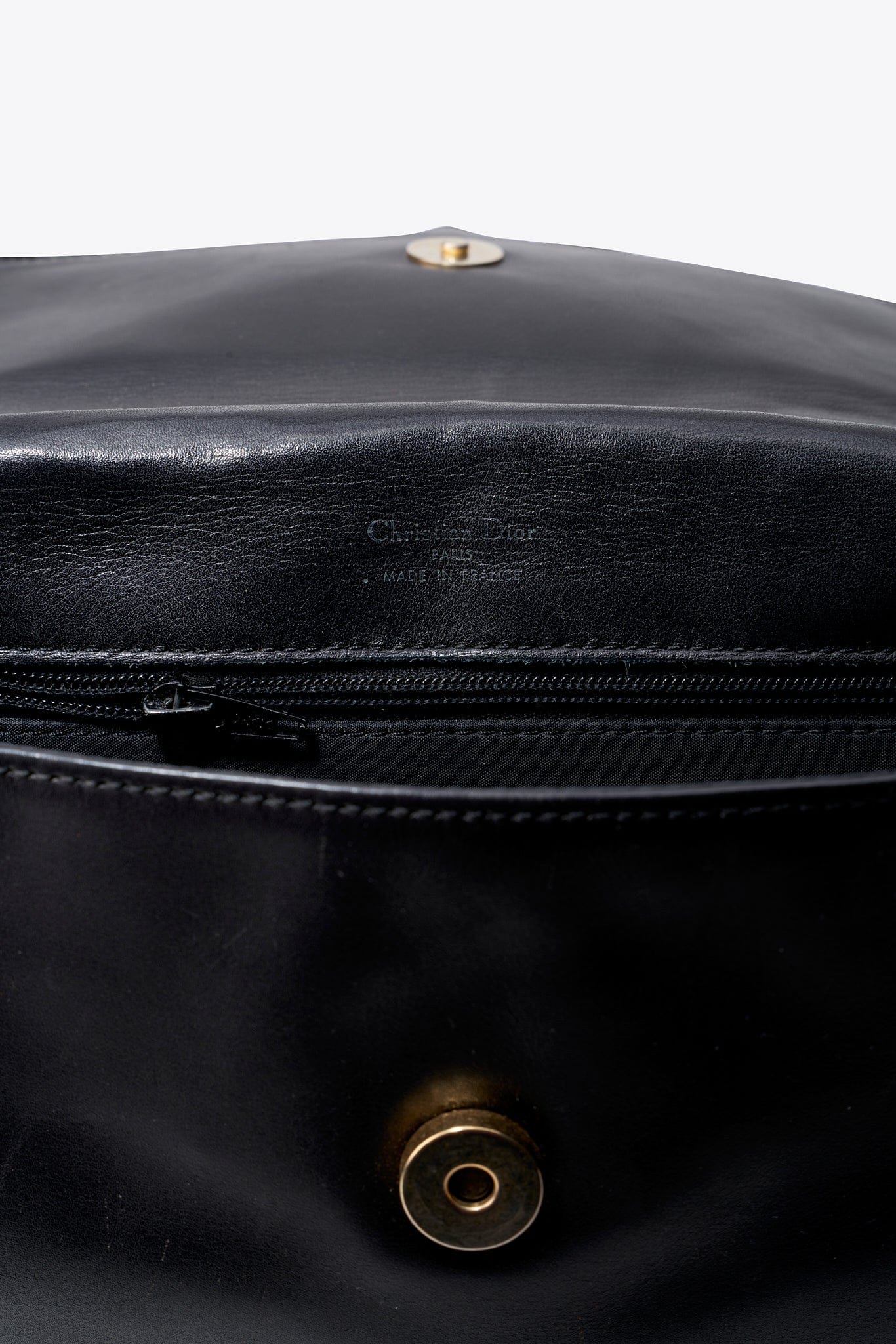 Vintage Christian Dior Leather Shoulder Bag