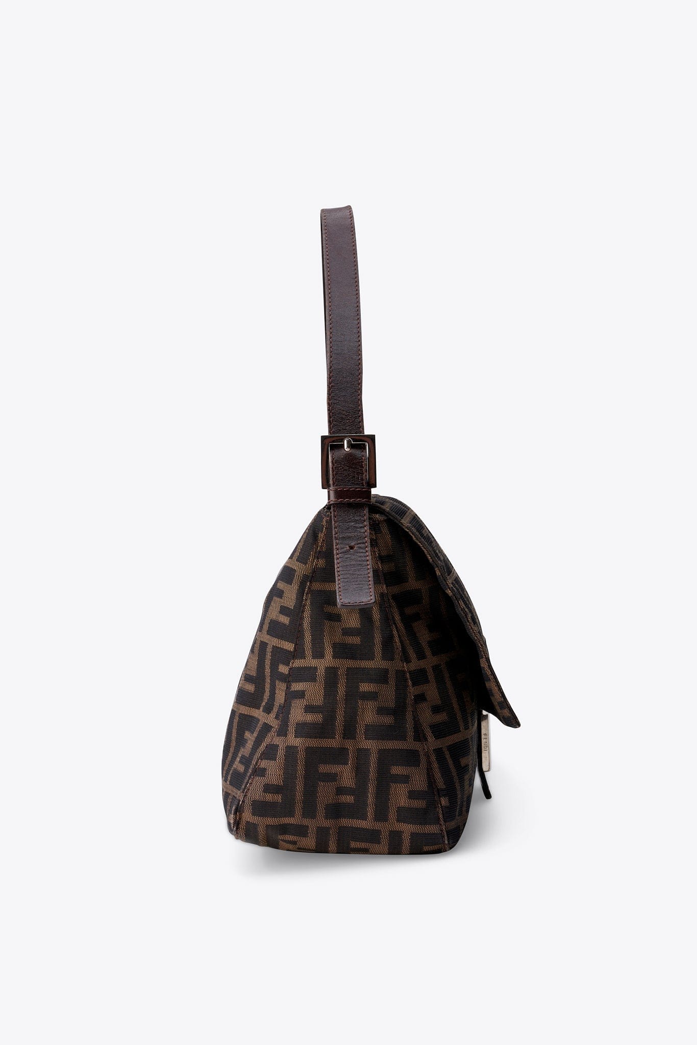 Vintage Fendi Mamma Baguette Zucca Canvas Shoulder Bag