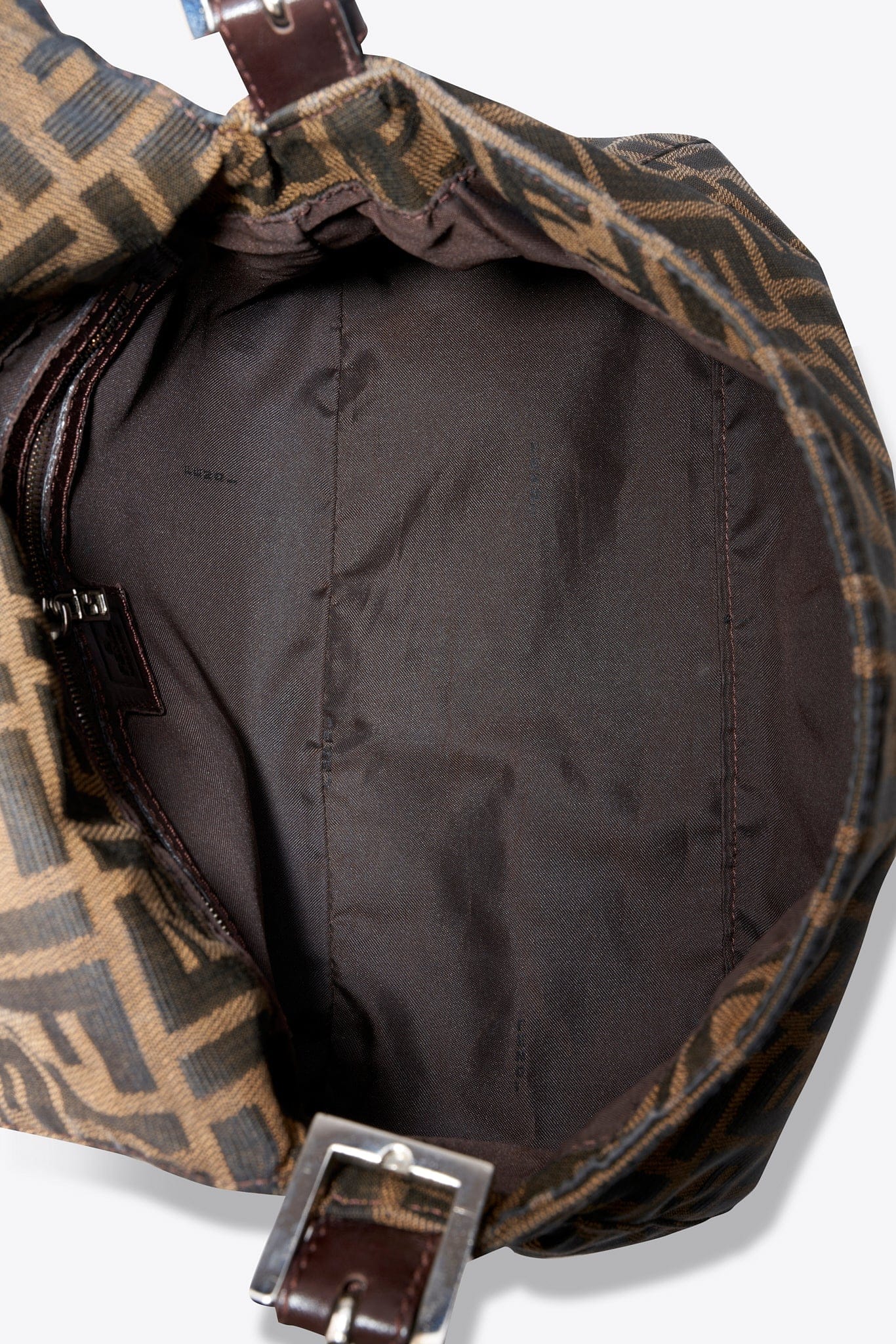 Vintage Fendi Mamma Baguette Zucca Canvas Shoulder Bag