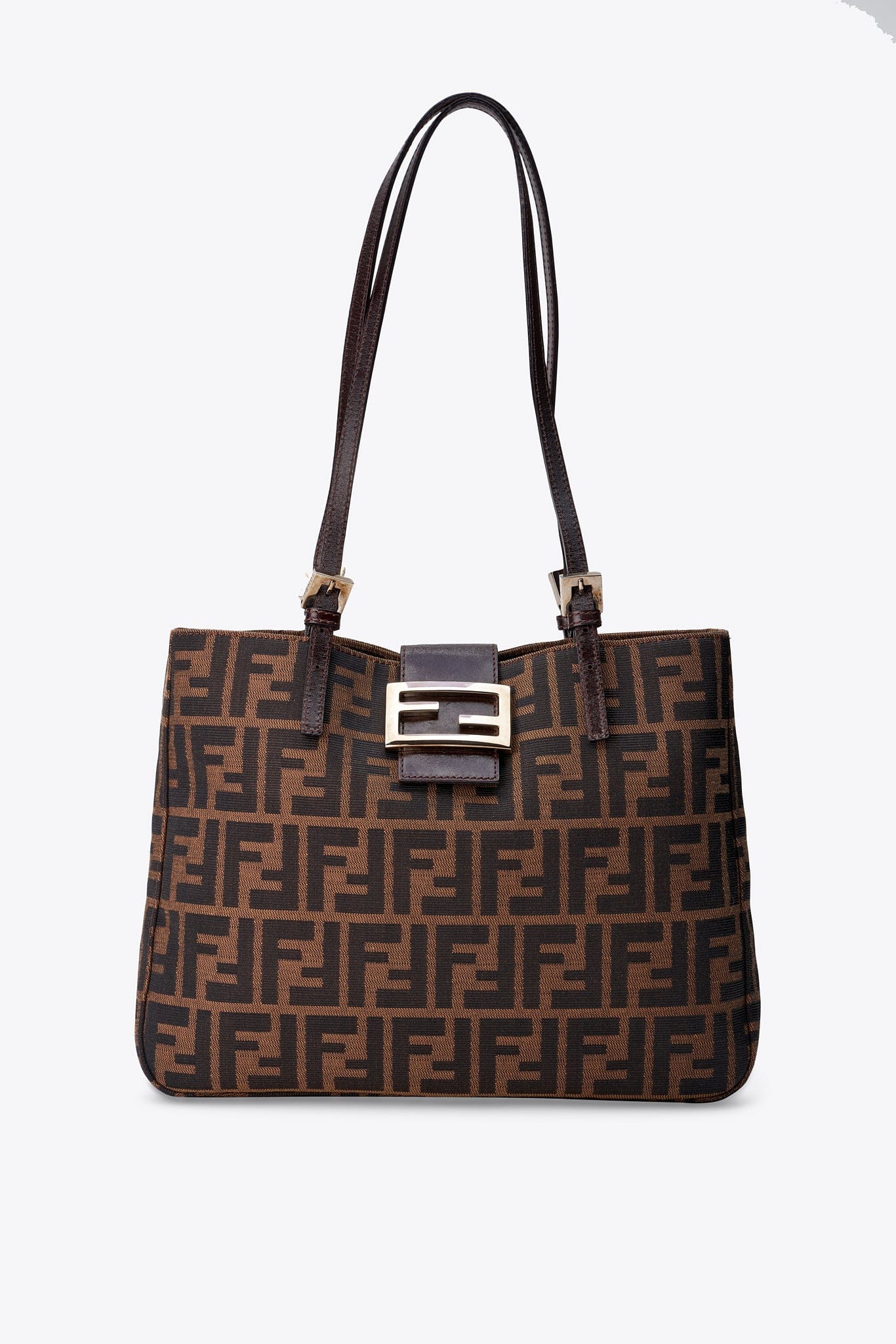 Vintage Fendi Zucca Canvas Tote Bag