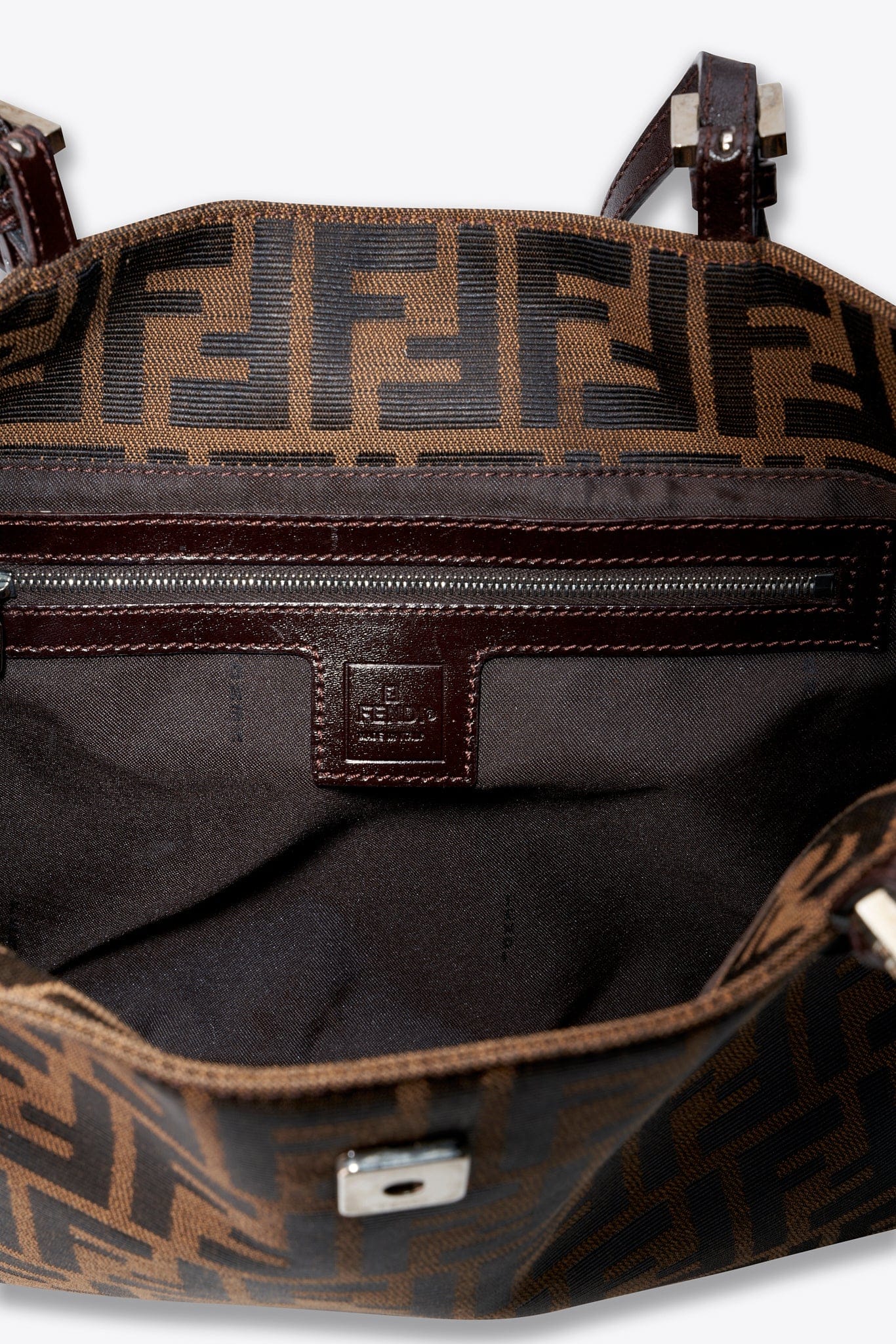 Vintage Fendi Zucca Canvas Tote Bag