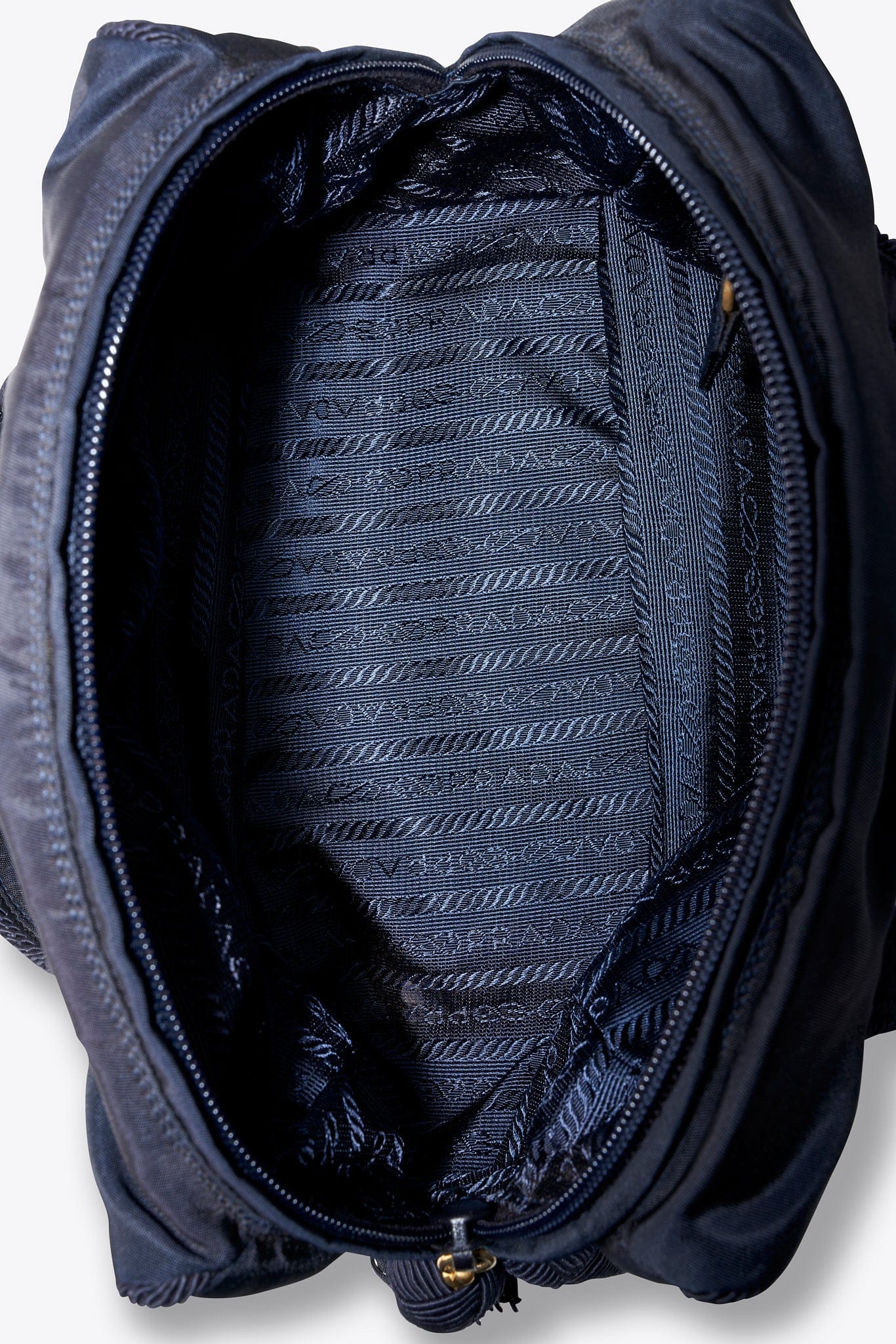 Vintage Prada Embellished Nylon Tassel Top Handle Bag