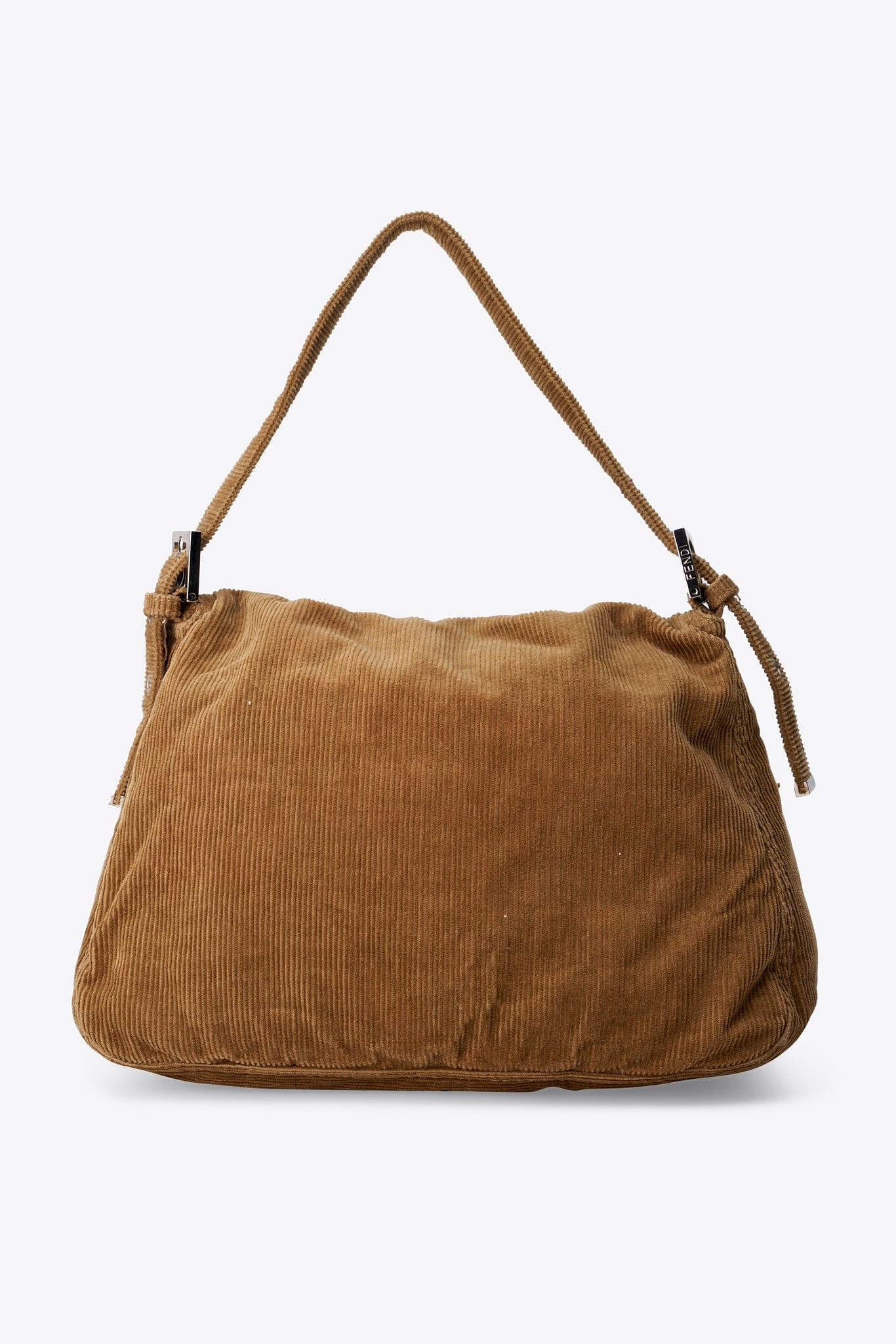 Borsa a tracolla vintage Fendi Mamma Baguette in velluto a coste