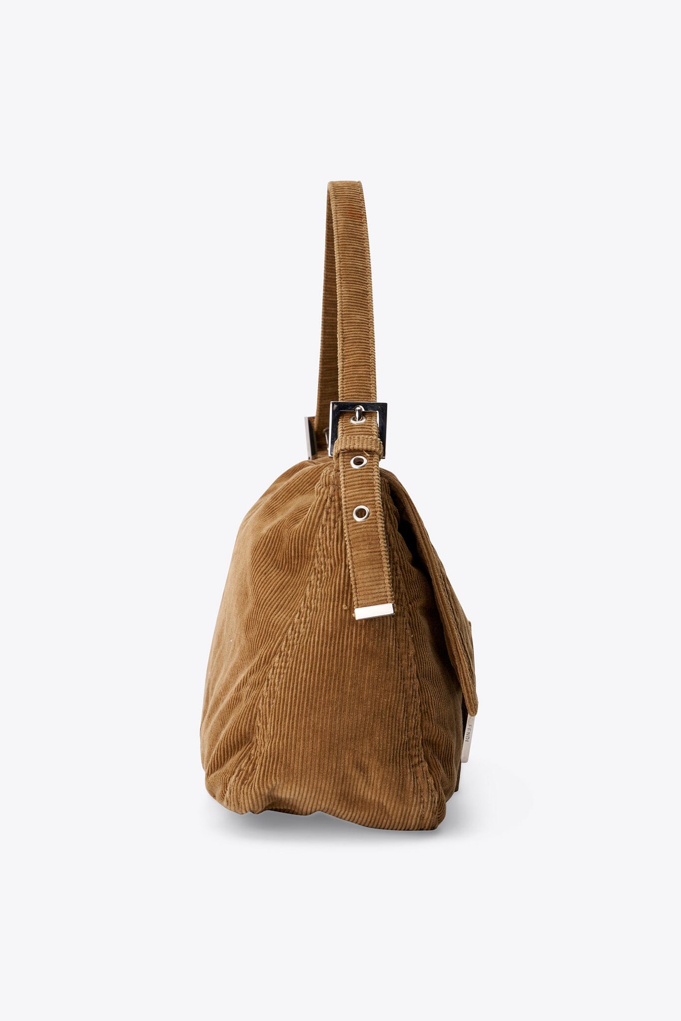 Borsa a tracolla vintage Fendi Mamma Baguette in velluto a coste
