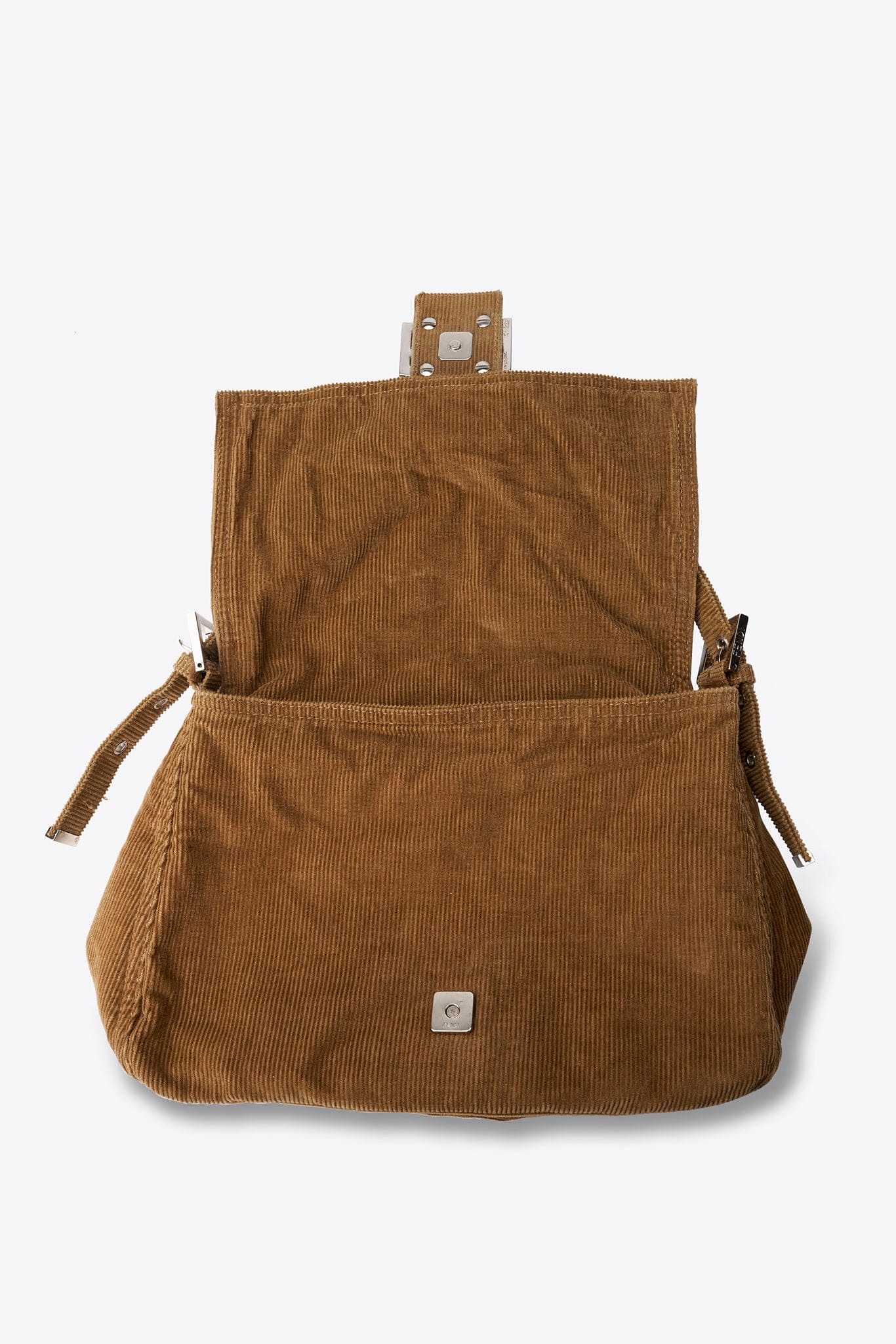 Borsa a tracolla vintage Fendi Mamma Baguette in velluto a coste