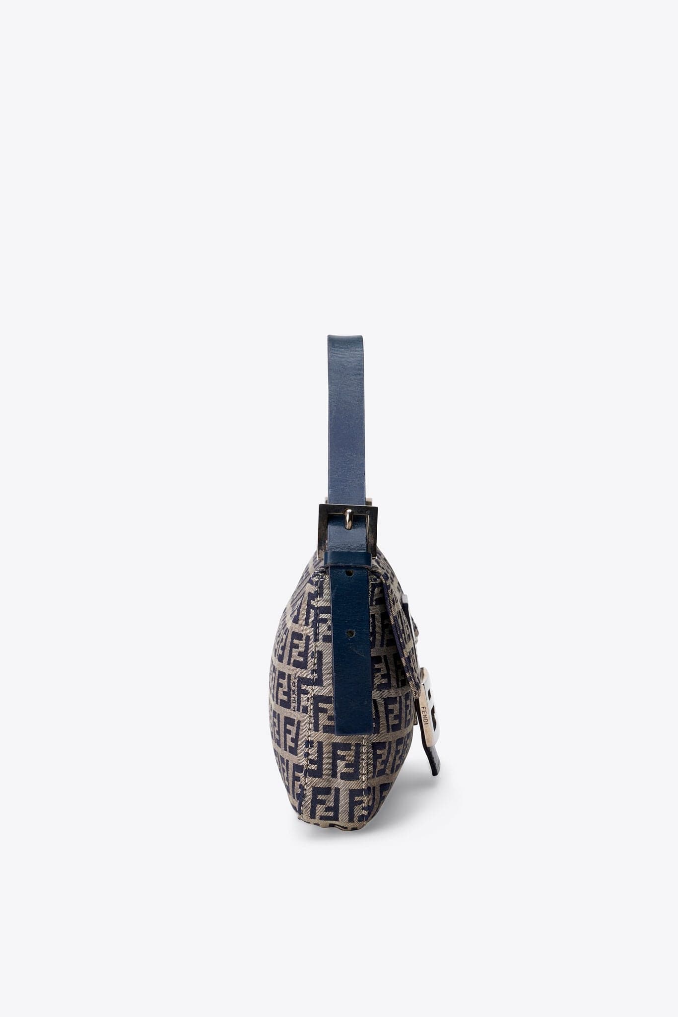 Vintage Fendi Zucchino Navy Shoulder Baguette Bag – The Hosta