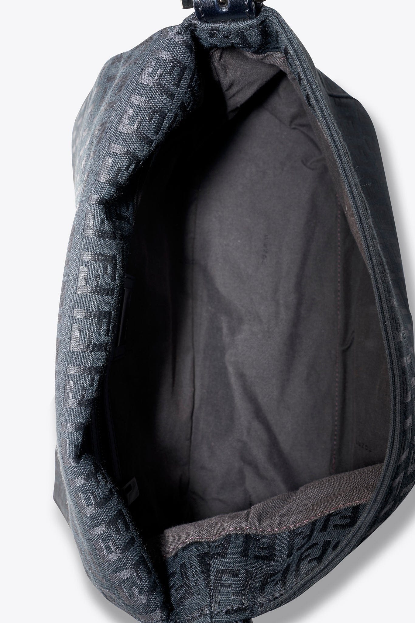Vintage Fendi Mamma Baguette Black Zucchino Canvas