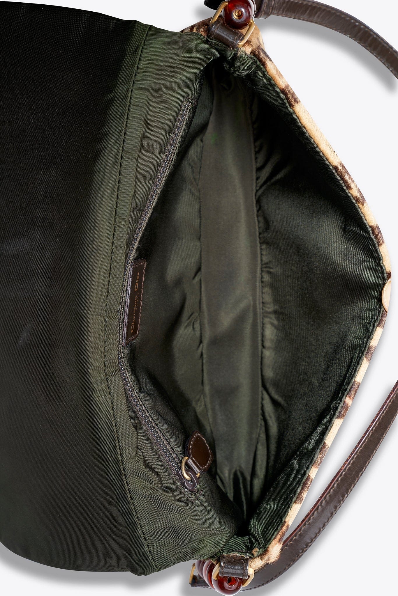 Vintage Christian Dior Leopard Print Pony Hair Malice Bag