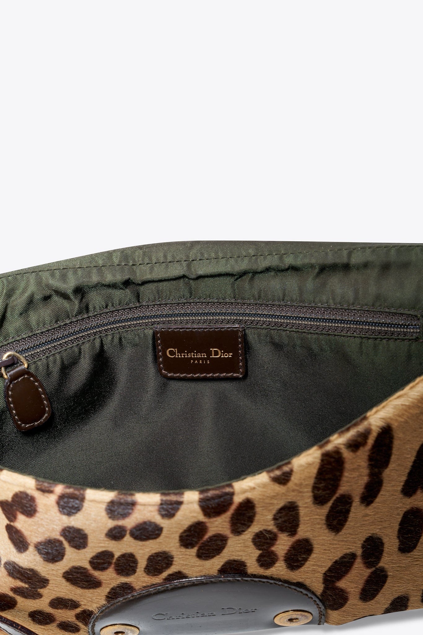 Vintage Christian Dior Leopard Print Pony Hair Malice Bag