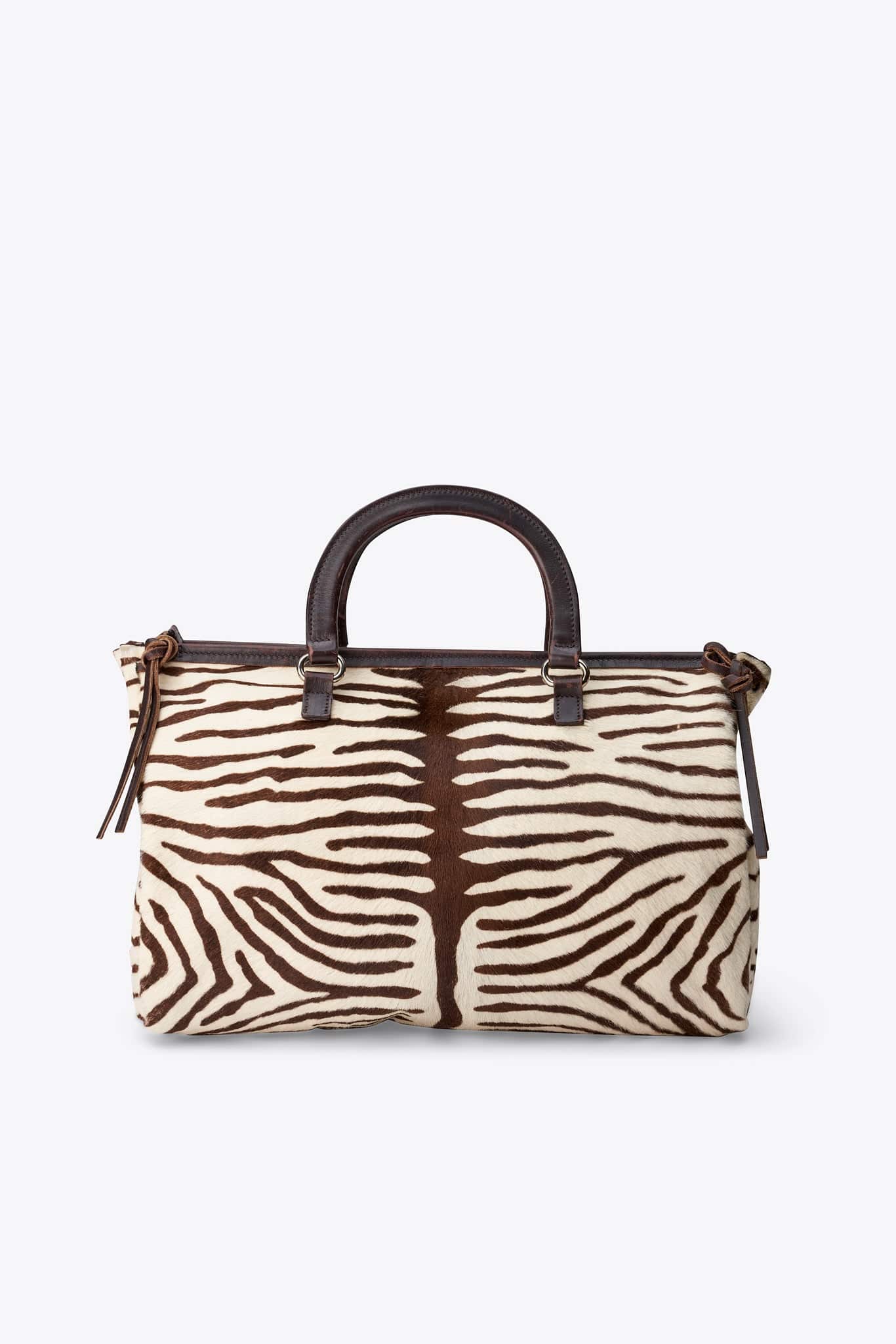 Vintage Prada Zebra Pony Hair Tote Bag