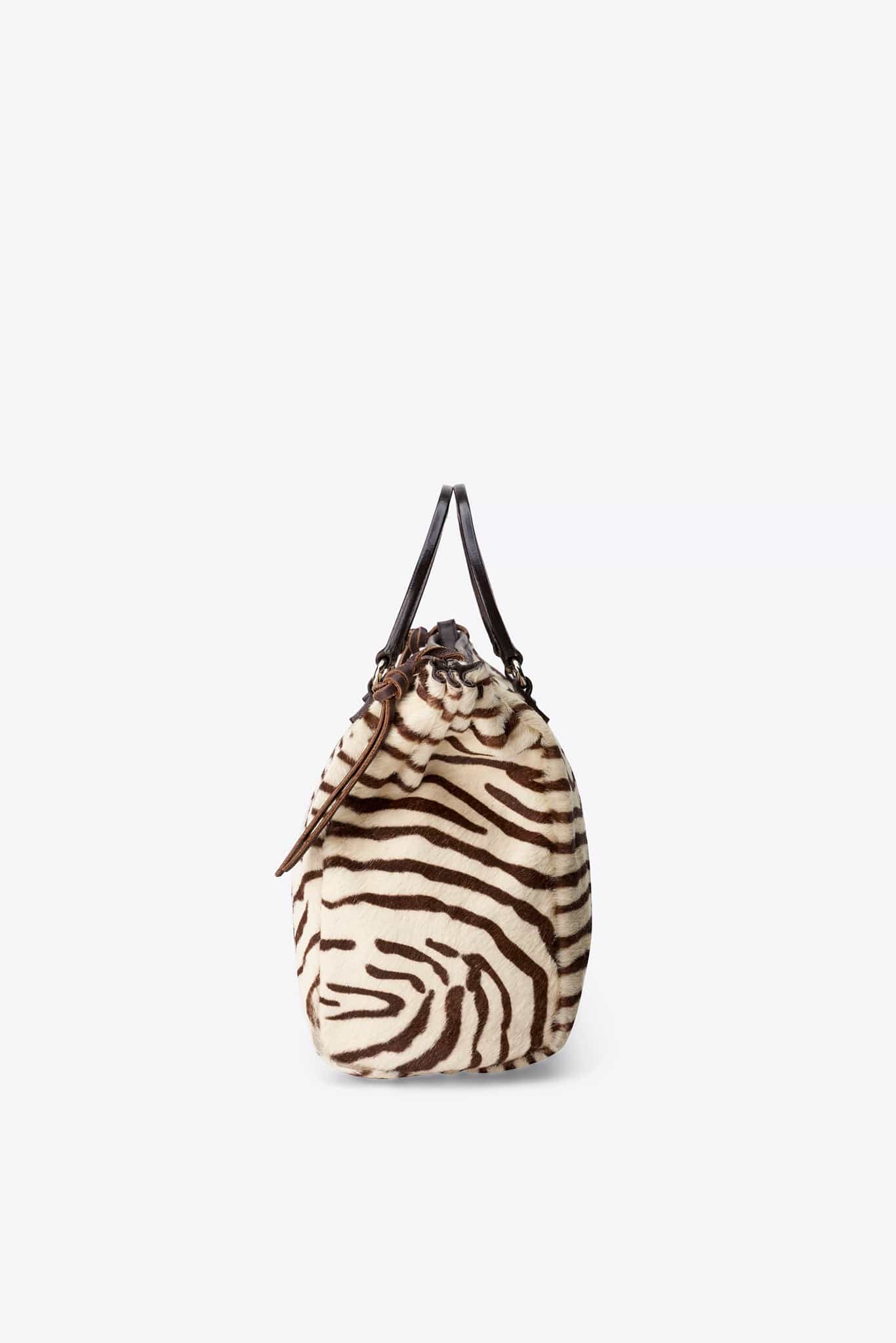 Vintage Prada Zebra Pony Hair Tote Bag